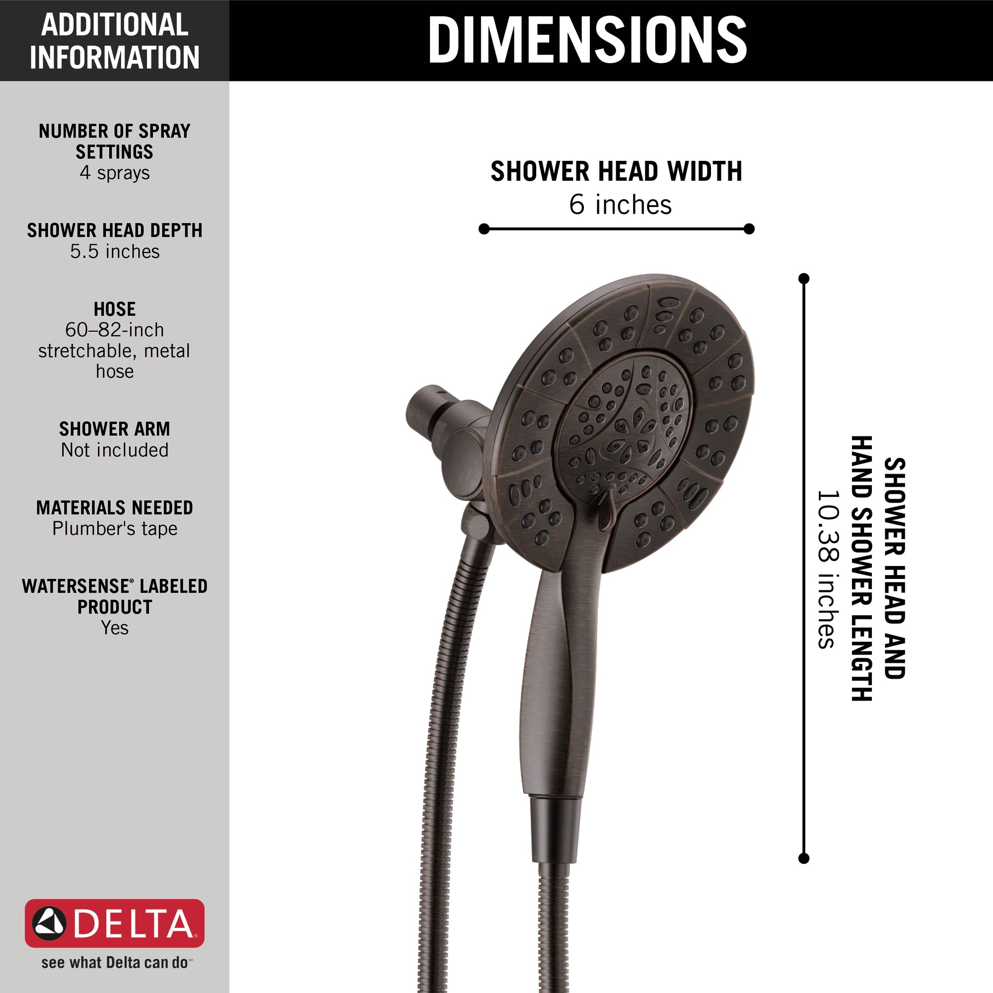 Delta 58499-RB Fixed-Showerhead - View #4