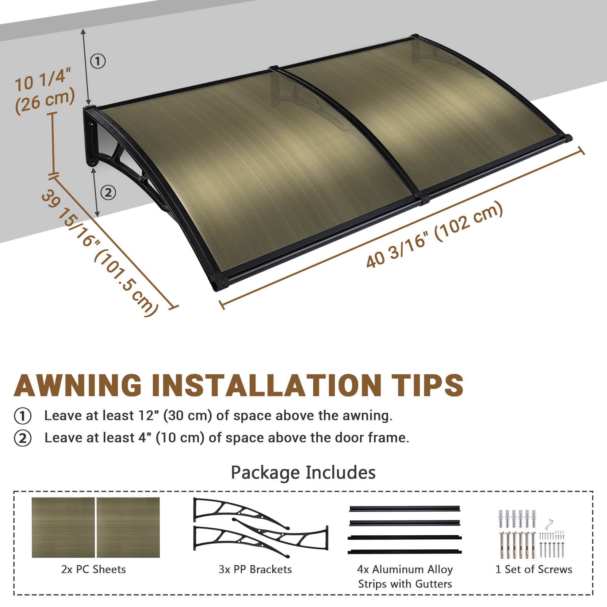 Yescom 07AWN001-4080-106-LO awnings - View #6