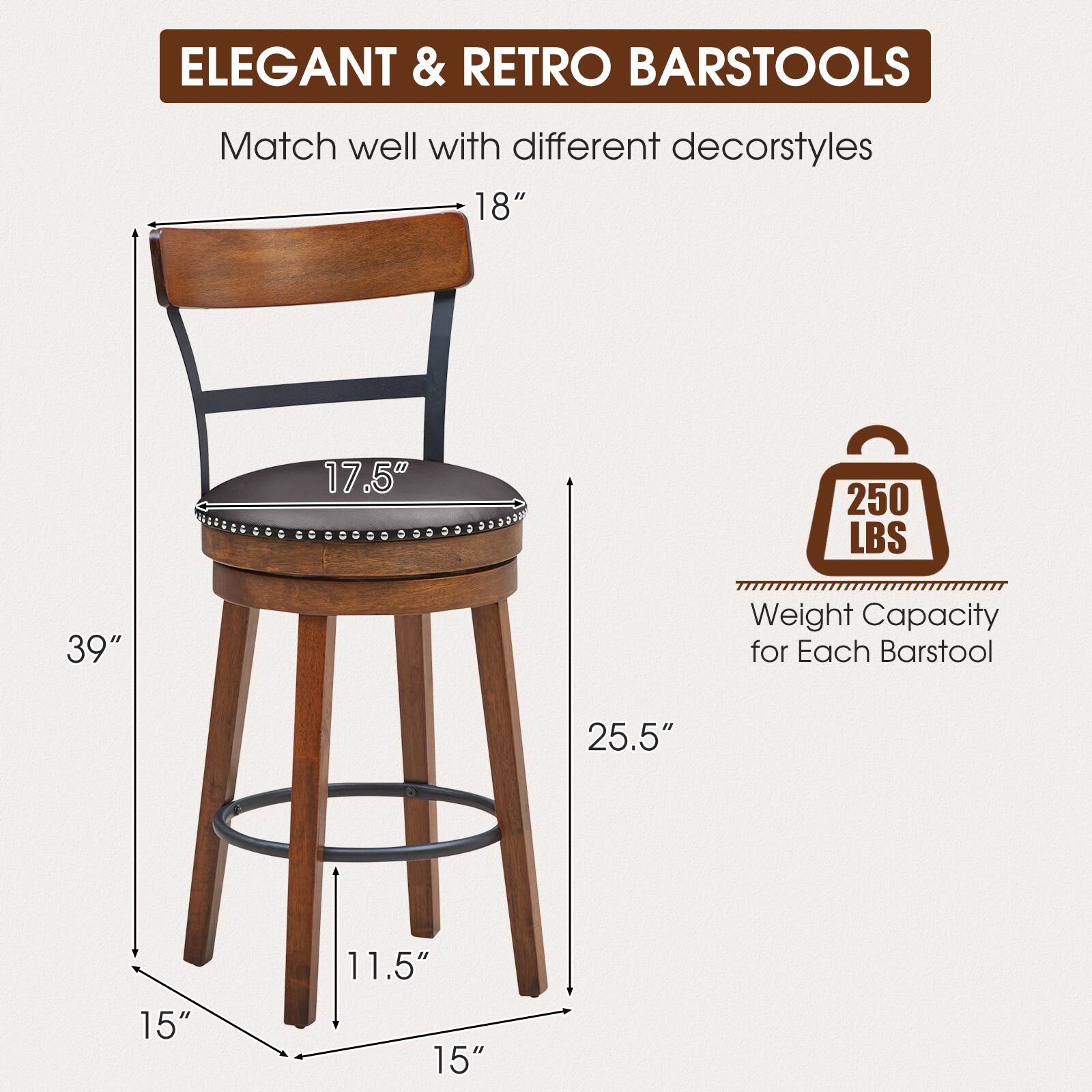 Fenbeli LJMLSFENHY387 stools - View #3