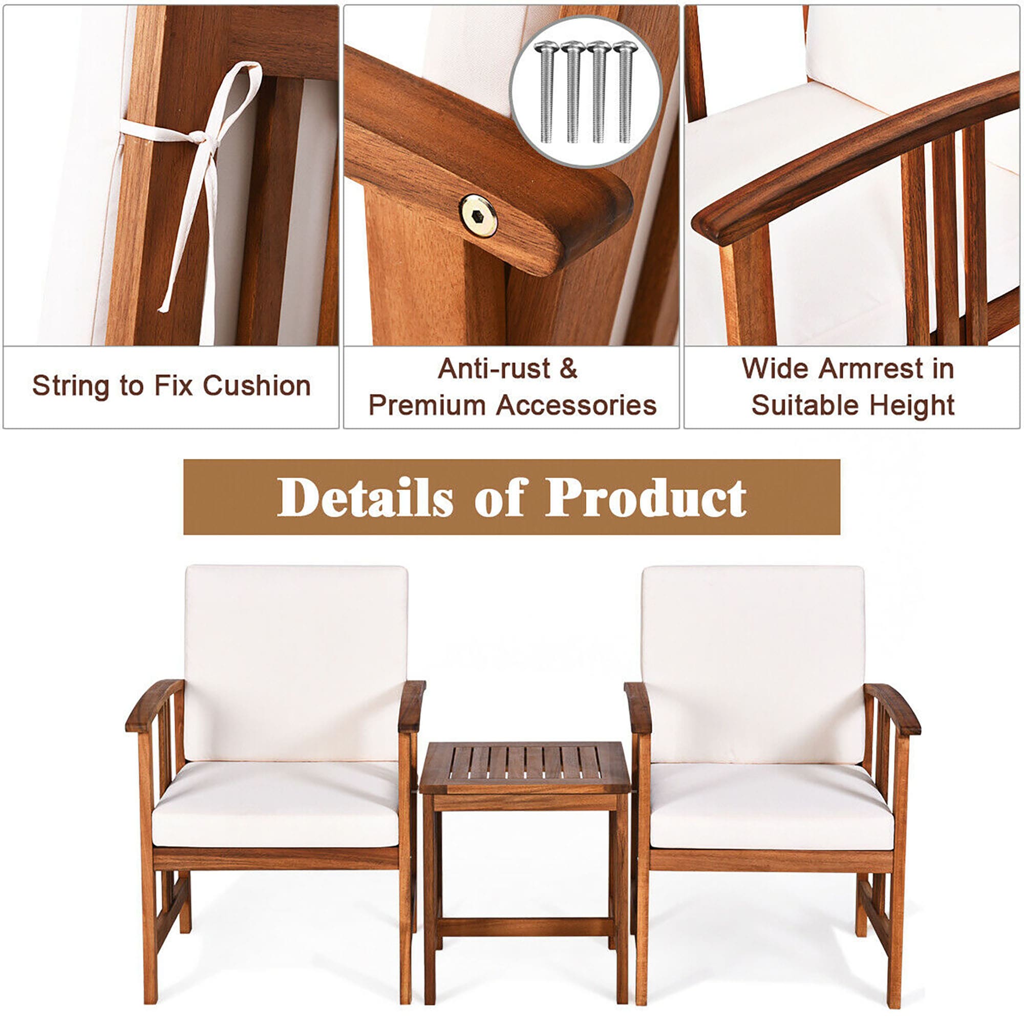 CASAINC TM-WF190311AAE Patio-Conversation-Sets - View #7