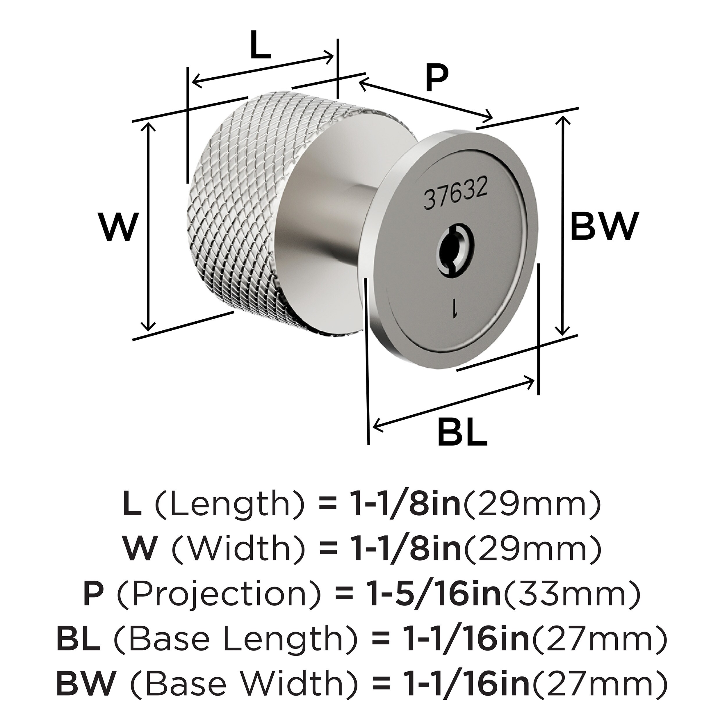 Amerock BP37632PN Cabinet-Knobs - View #4