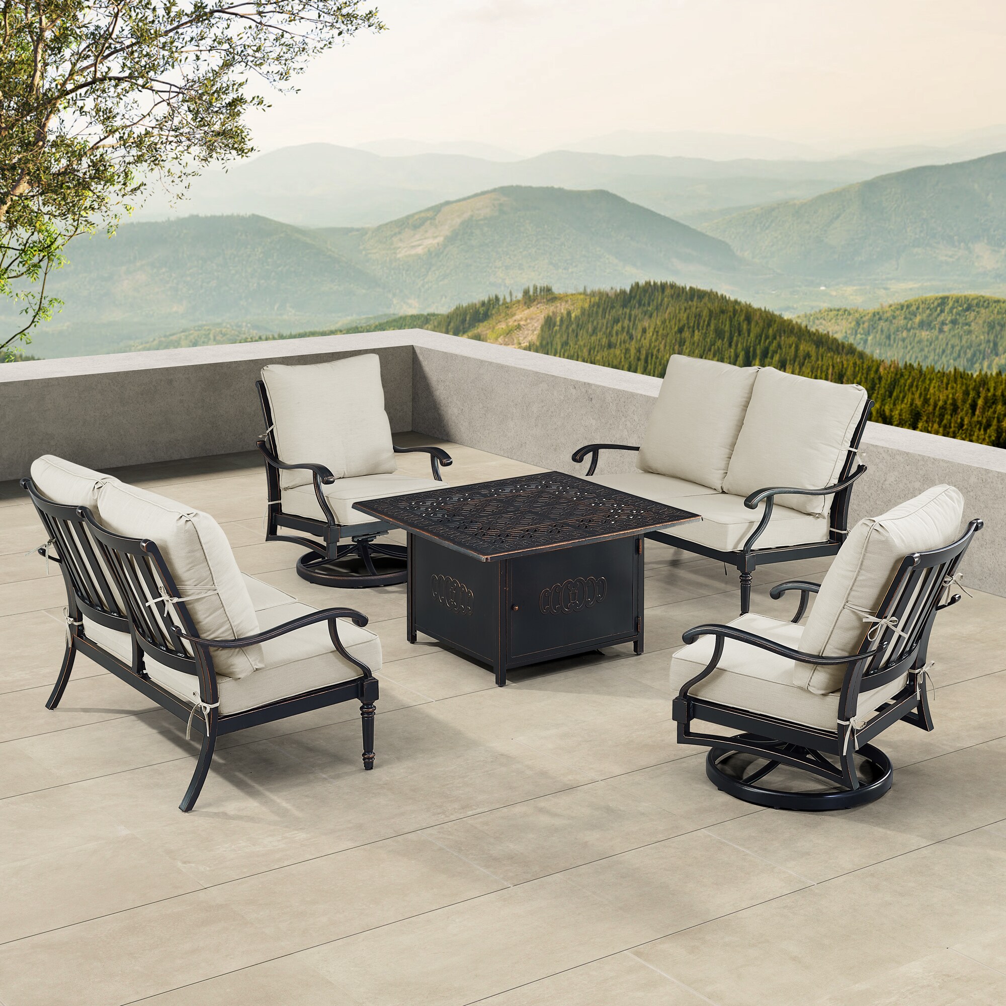 Oakland Living SHACO2LS2CHRONINLGCU Patio-Conversation-Sets - View #3
