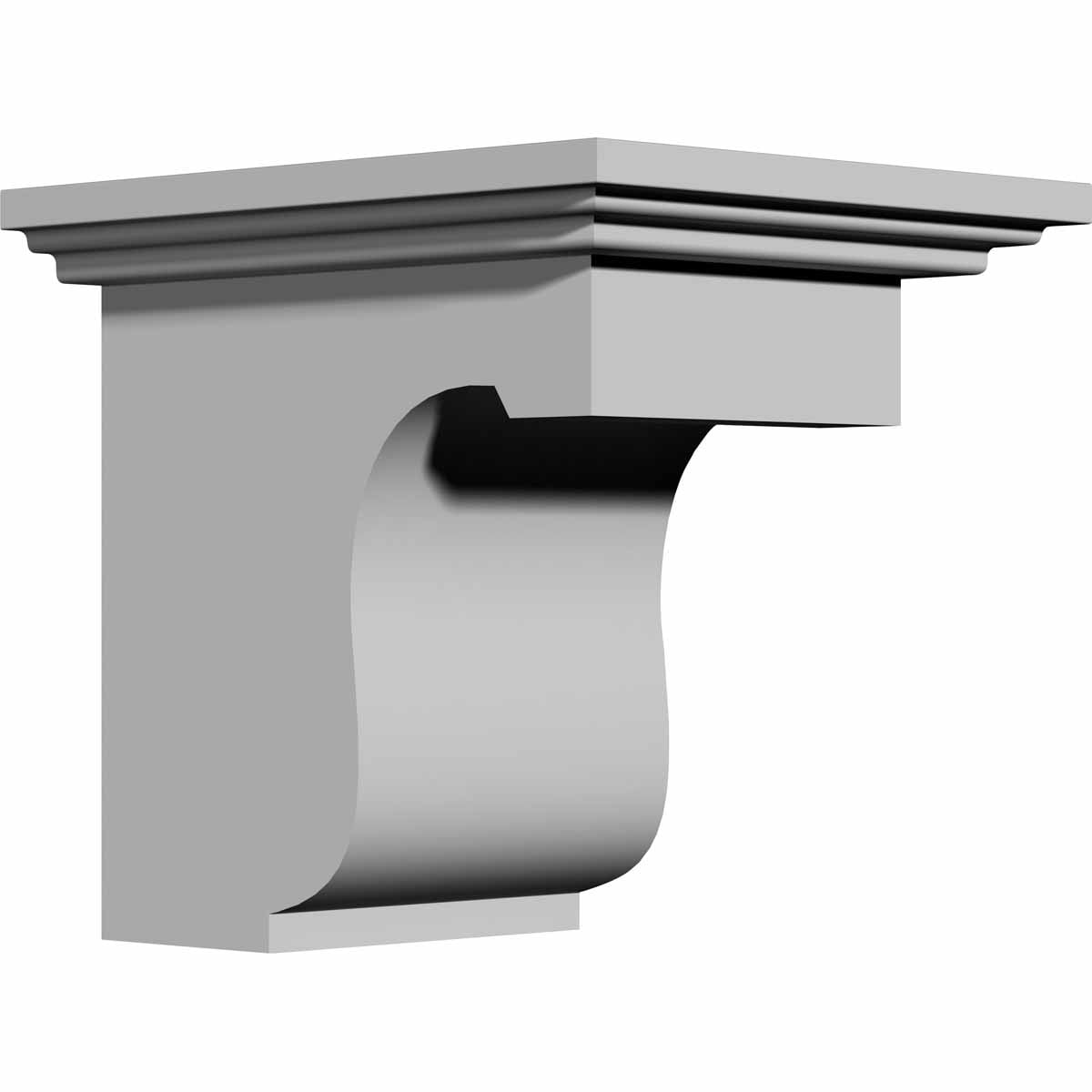 Ekena Millwork BKT04X06X06LE Legacy 4-in x 6-in x 6-in Off-white Urethane Standard bracket