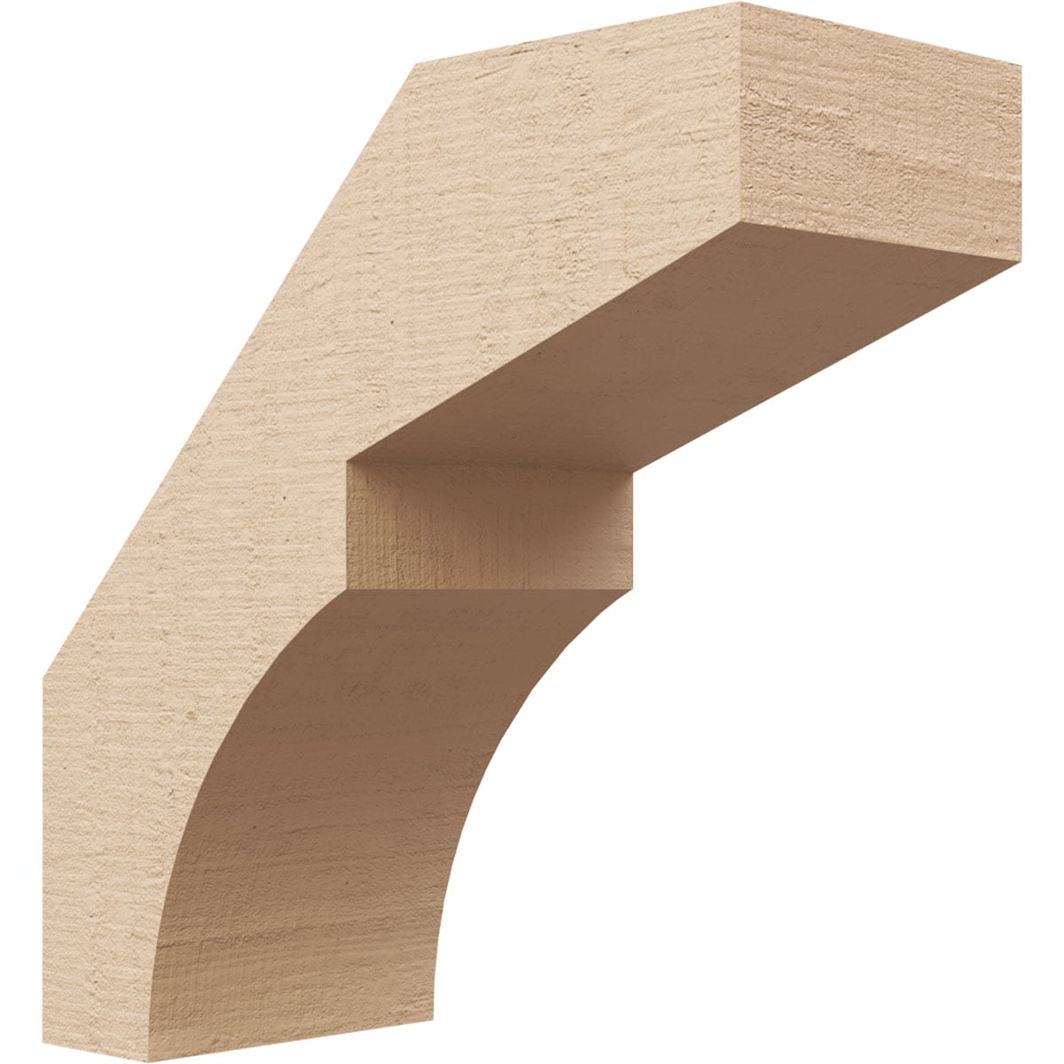 Ekena Millwork BRCUR05X12X12MONRCPR 5-in x 12-in x 12-in Primed Urethane Monterey Rough Cedar TimberThane Knee Brace