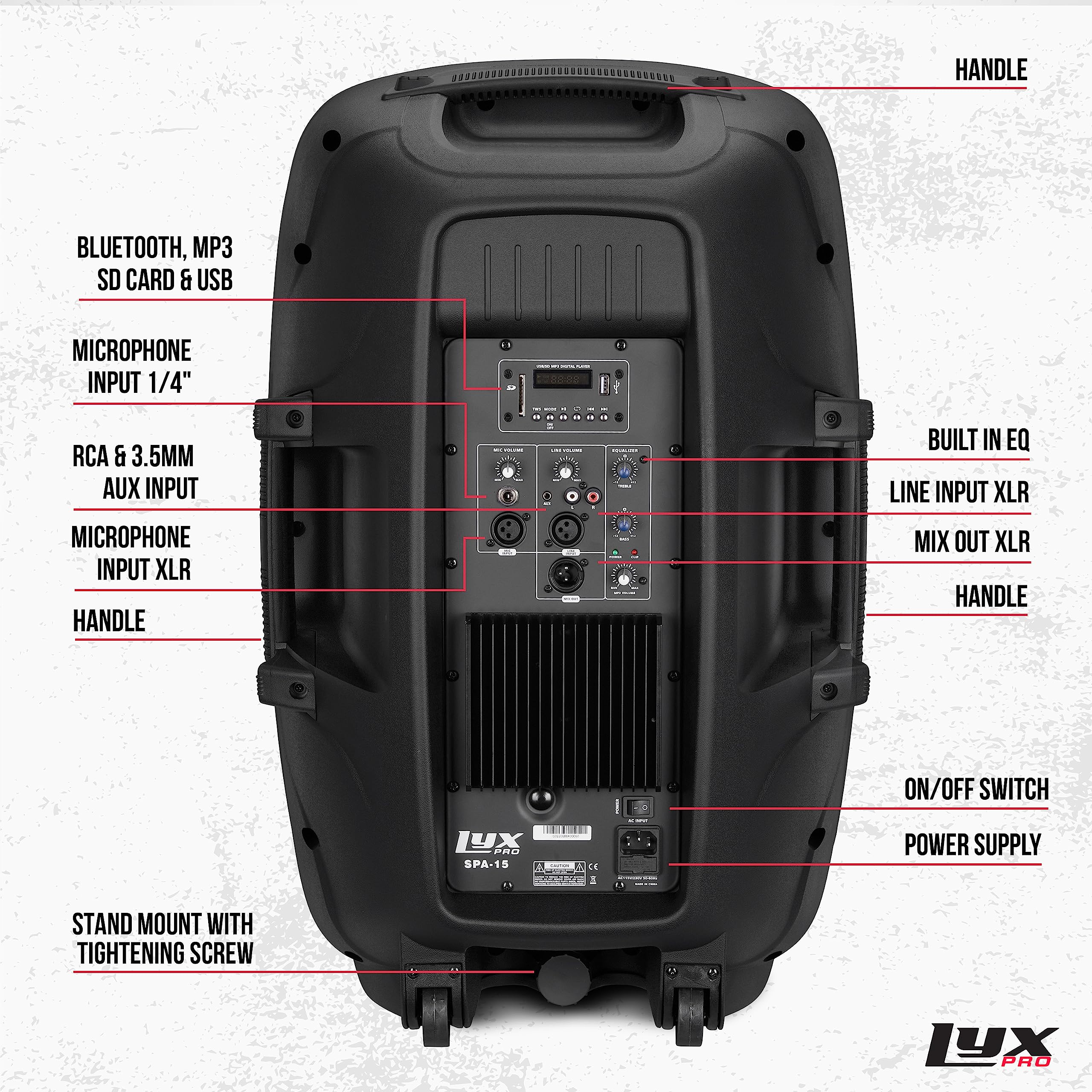 LyxPro LYXSPA15 Portable-Speakers - View #2