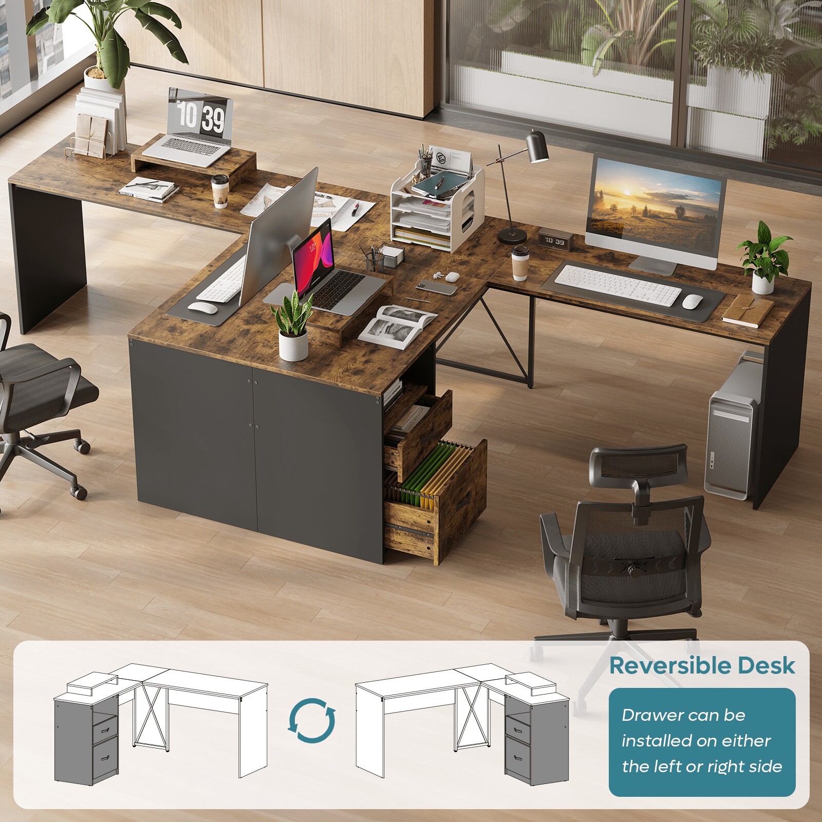 Bestier LOW-H103314A-RST desks - View #6