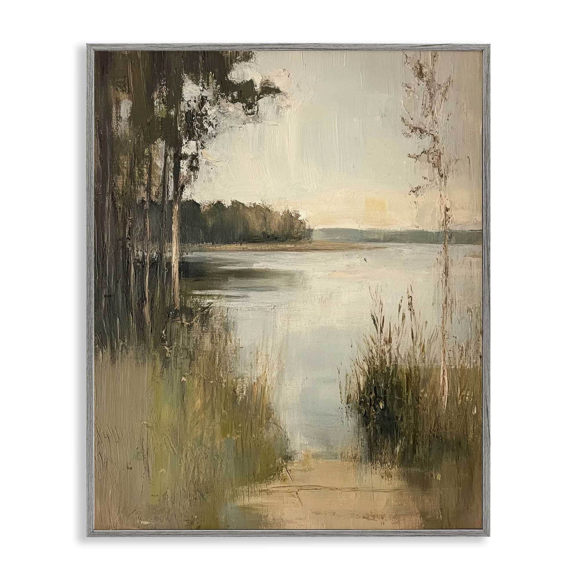 Stupell Industries BT-830-GFF-24X30 Wild Grasses by Lakeside Gray Framed Giclee Art By Petal Prints Design 24 x 30