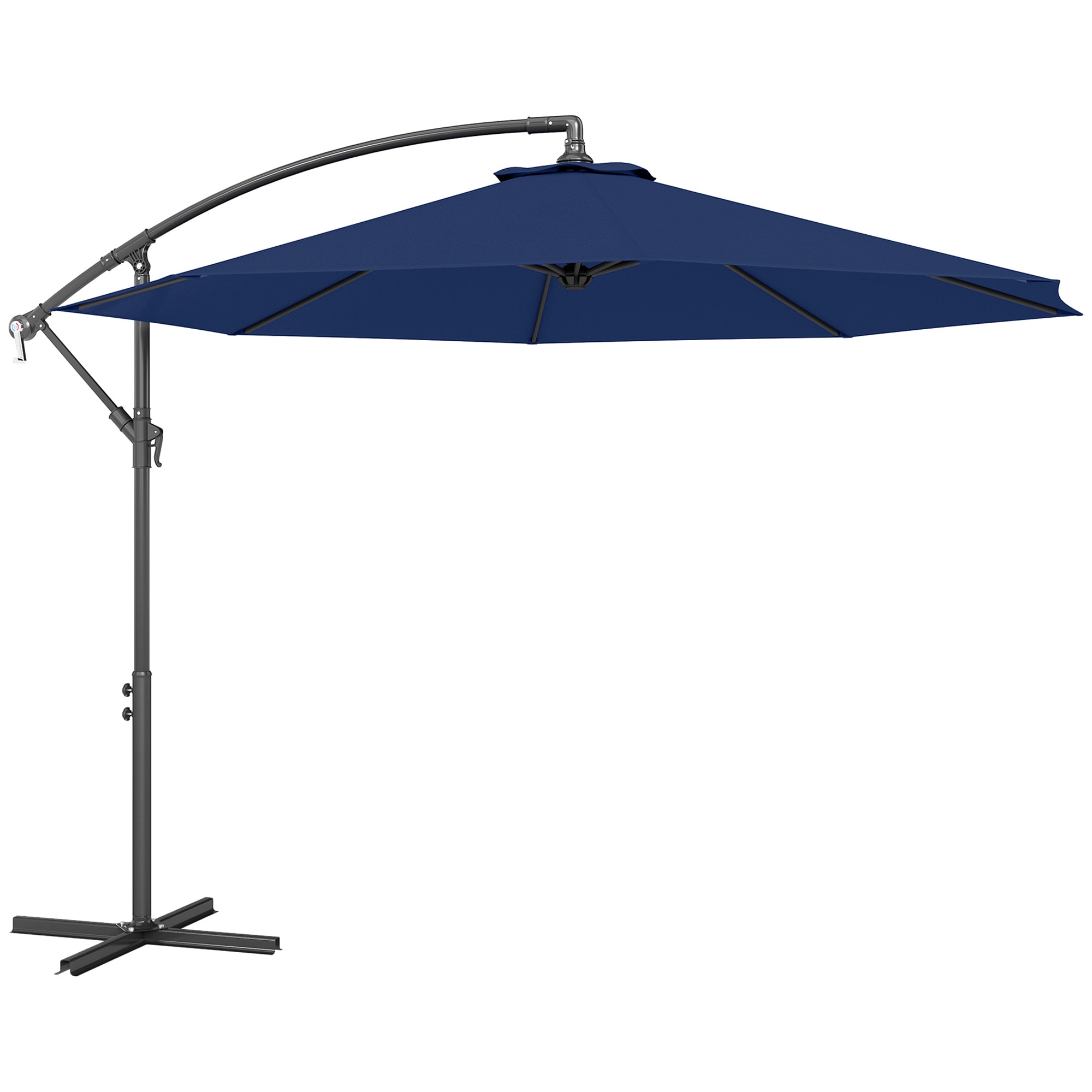 10' cantilever patio umbrella Patbrela 10ft Cantilever Patio Umbrella, 360-Degree Rotation Hanging Offset  Market Outdoor Umbrella, Tilt Adjustment, for Backyard, Deck, Poolside,