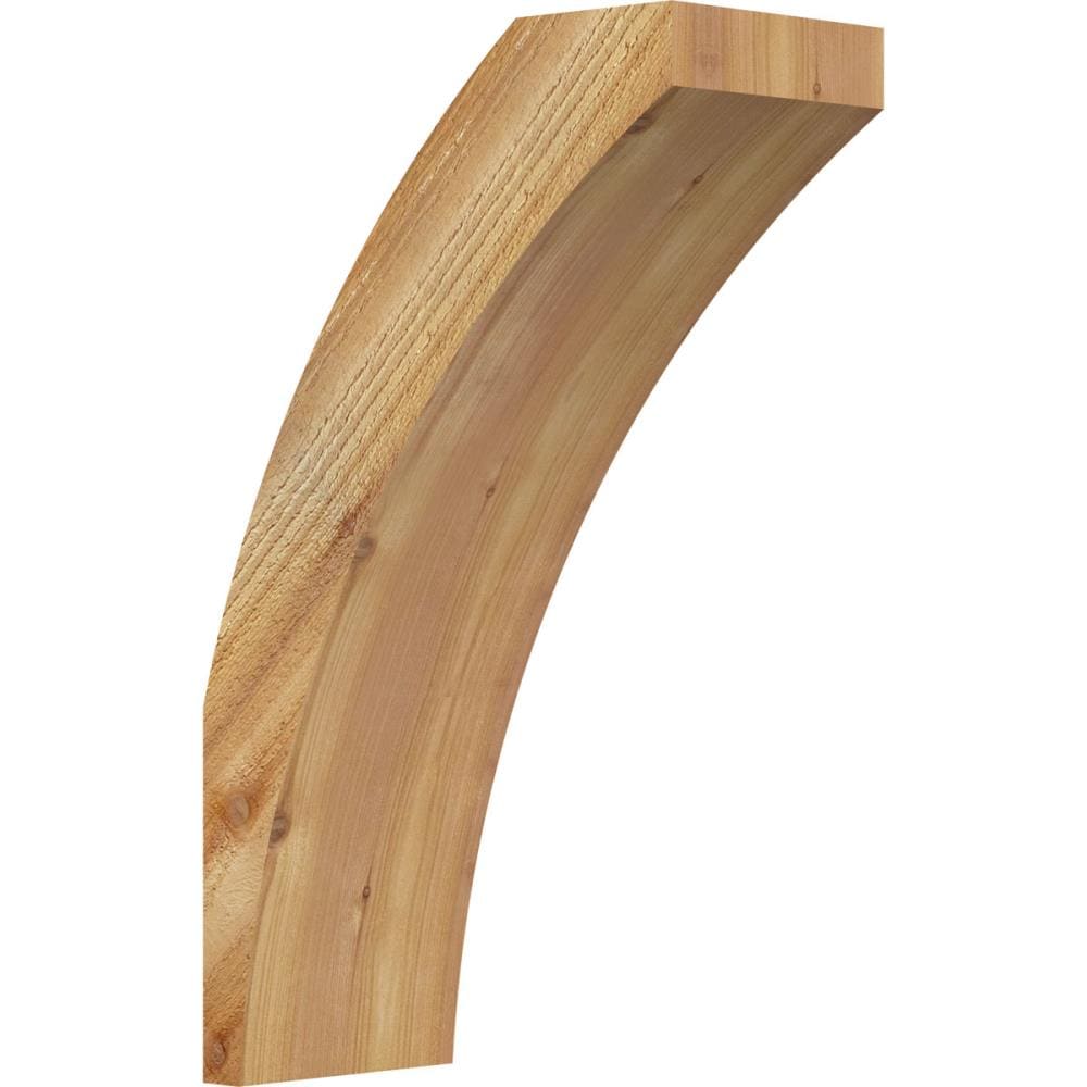 Ekena Millwork BRC06X12X20THR00RWR 6-in x 12-in x 20-in Western Red Cedar Unfinished Wood Thorton Rough Sawn Knee Brace