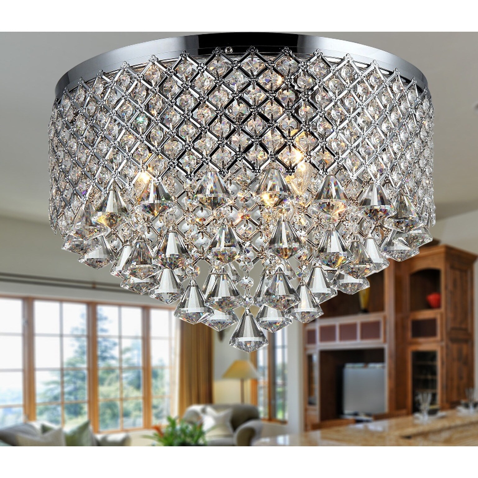 Home Accessories Inc 3-Light Chrome Modern/Contemporary Dry rated ...