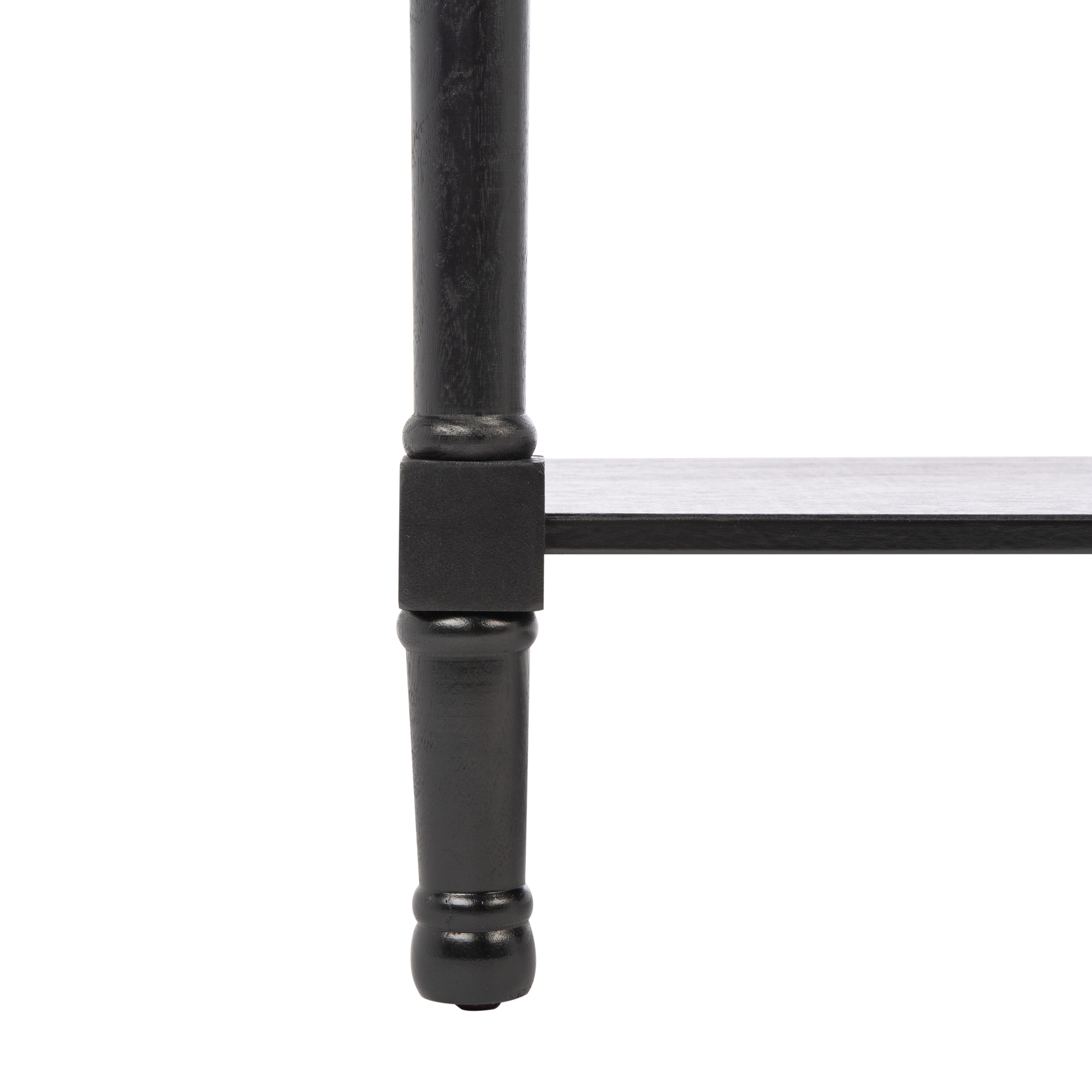 Farmhouse Chic Black Wood & Metal 3-Drawer Console Table