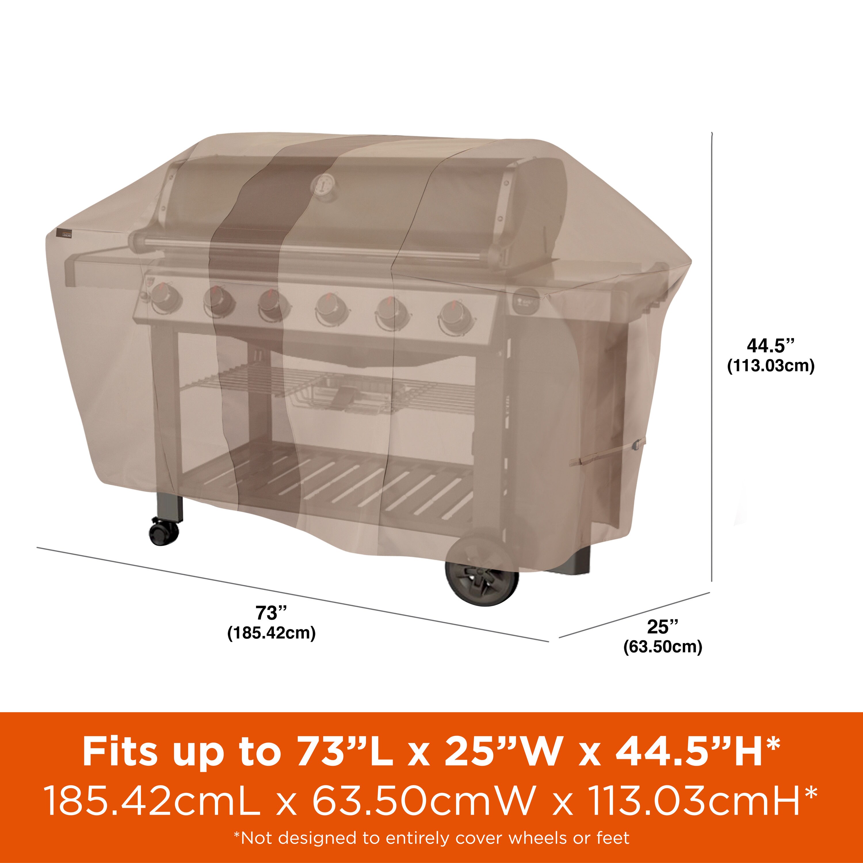 Modern Leisure Monterey 74-in W x 44.5-in H Beige Gas Grill Cover in the  Grill Covers department at