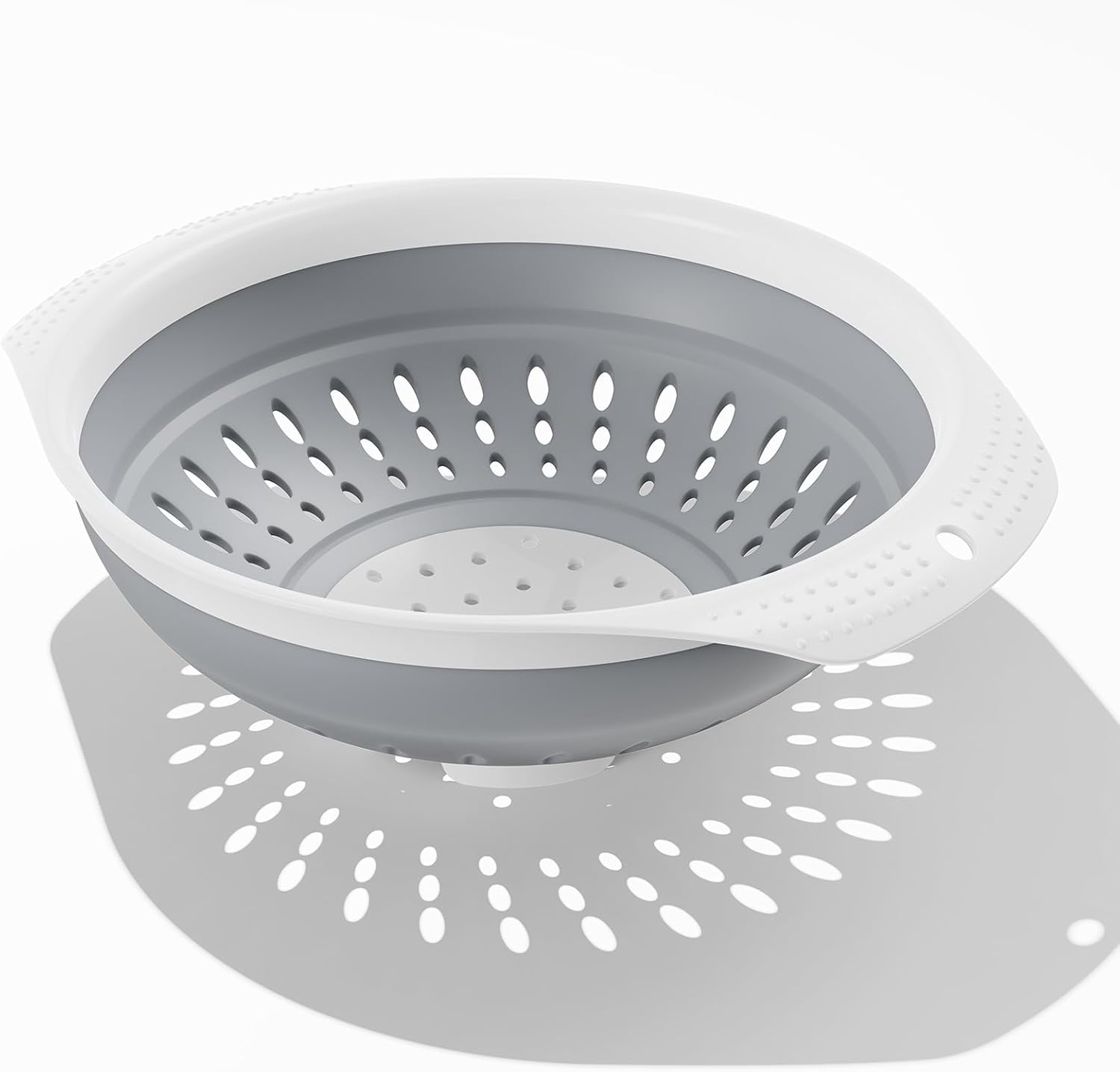 Aoibox  5 Quart Collapsible BPA Free Silicone Folding Colander Strainer with Reinforced Handles Space Saving