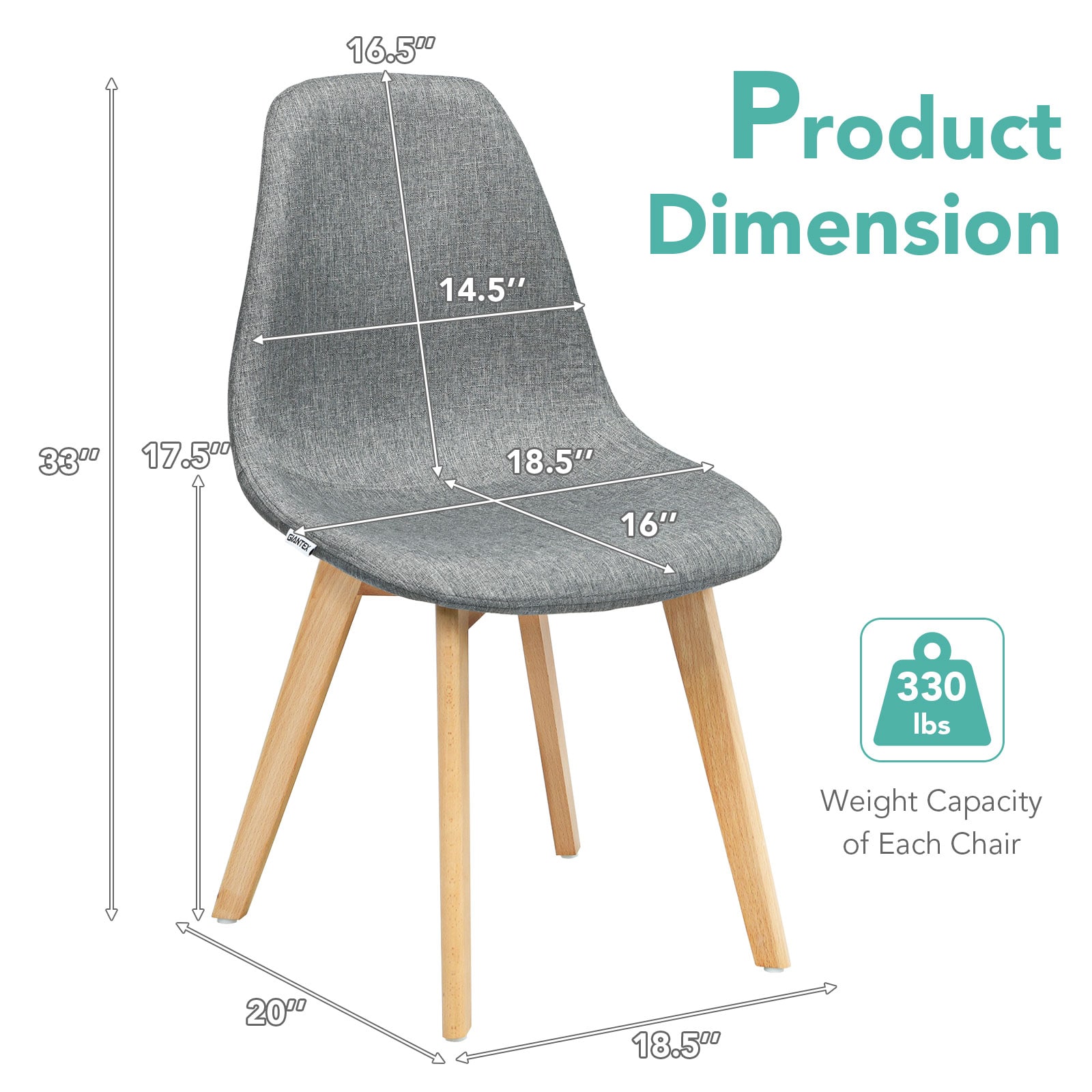 Slickblue D-CO-4-41476WH Dining-Chairs - View #4