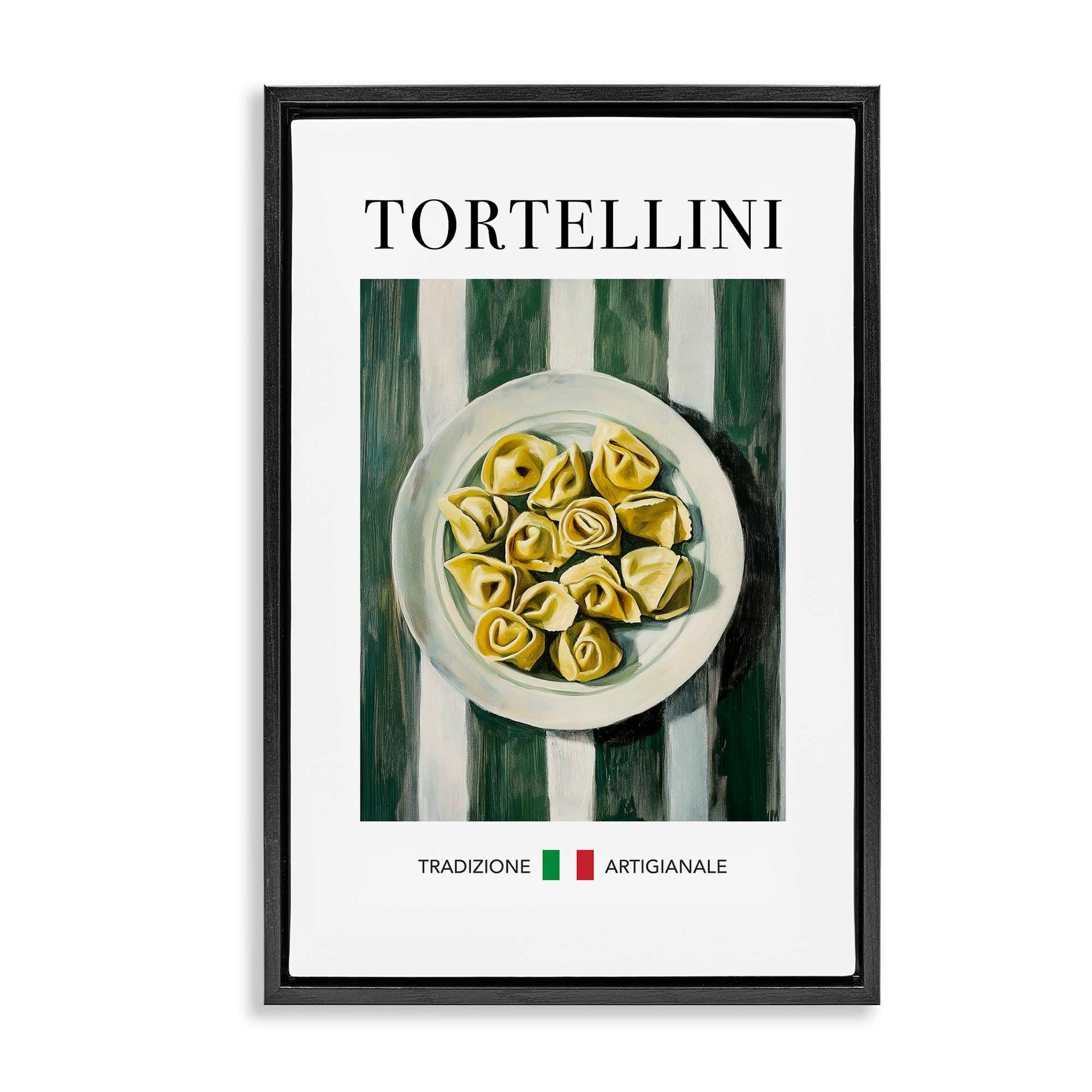 Stupell Industries BT-227-FFB-20X30 Traditional Tortellini Pasta Black Framed Floater Canvas Wall Art By Andreas Magnusson 21 x 31