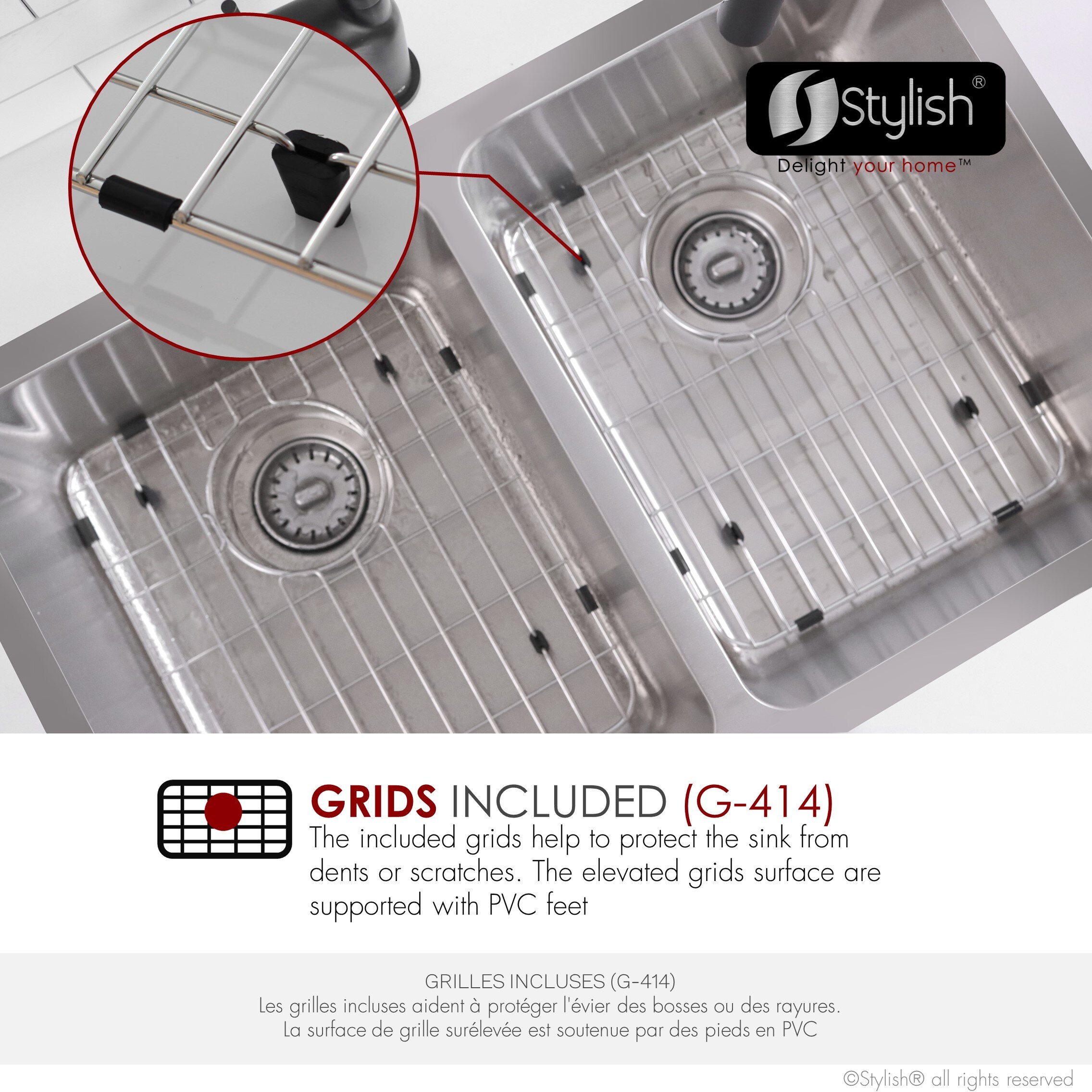 Stylish S-414TG1 Kitchen-Sinks - View #8
