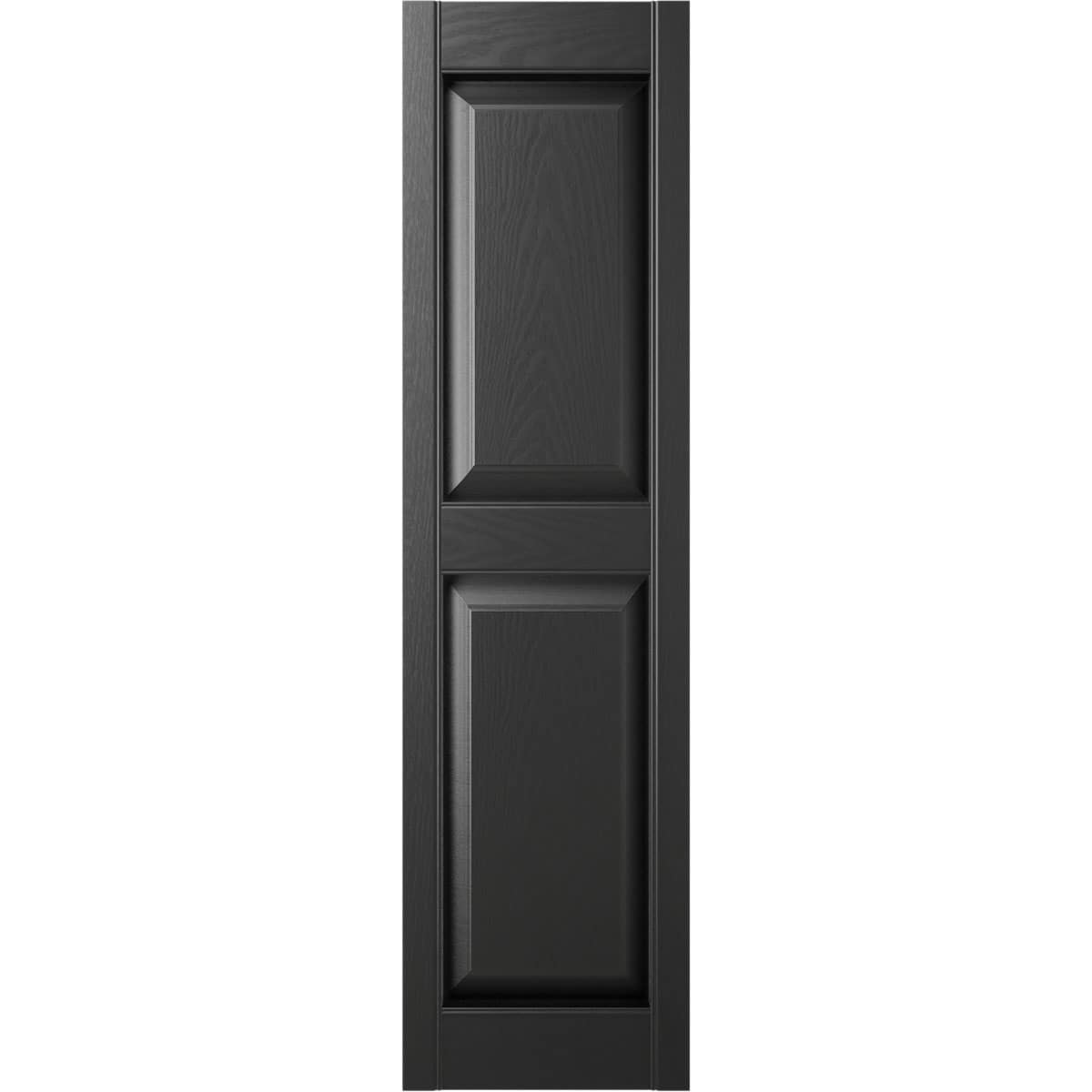 Ekena Millwork LP2S14X04700BL 14.75-in W x 47-in H Black Raised panel Exterior Shutters ( 2 -Pack )