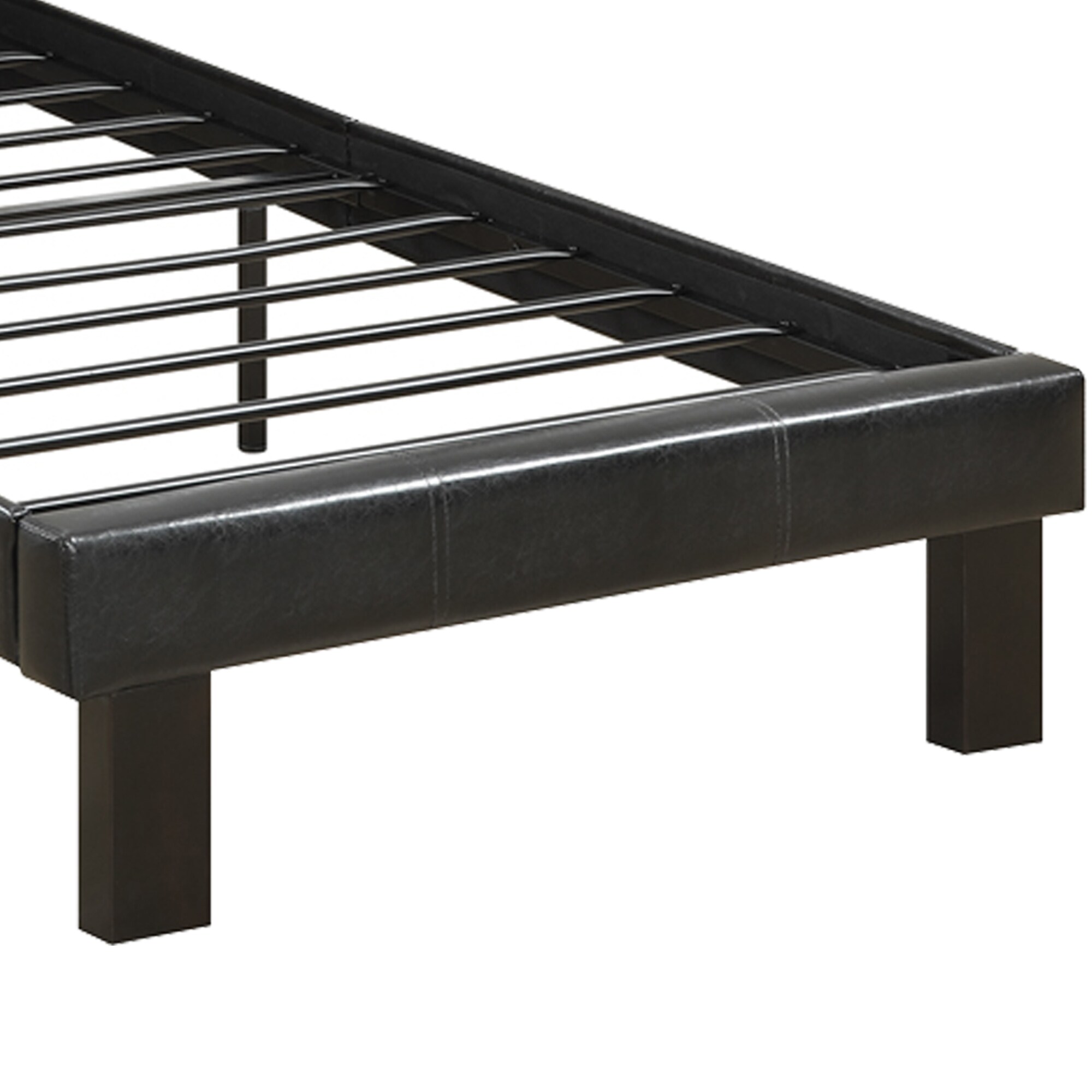 Benzara Full Size Tufted Bed In Black Full Contemporary Bed At Lowes.com