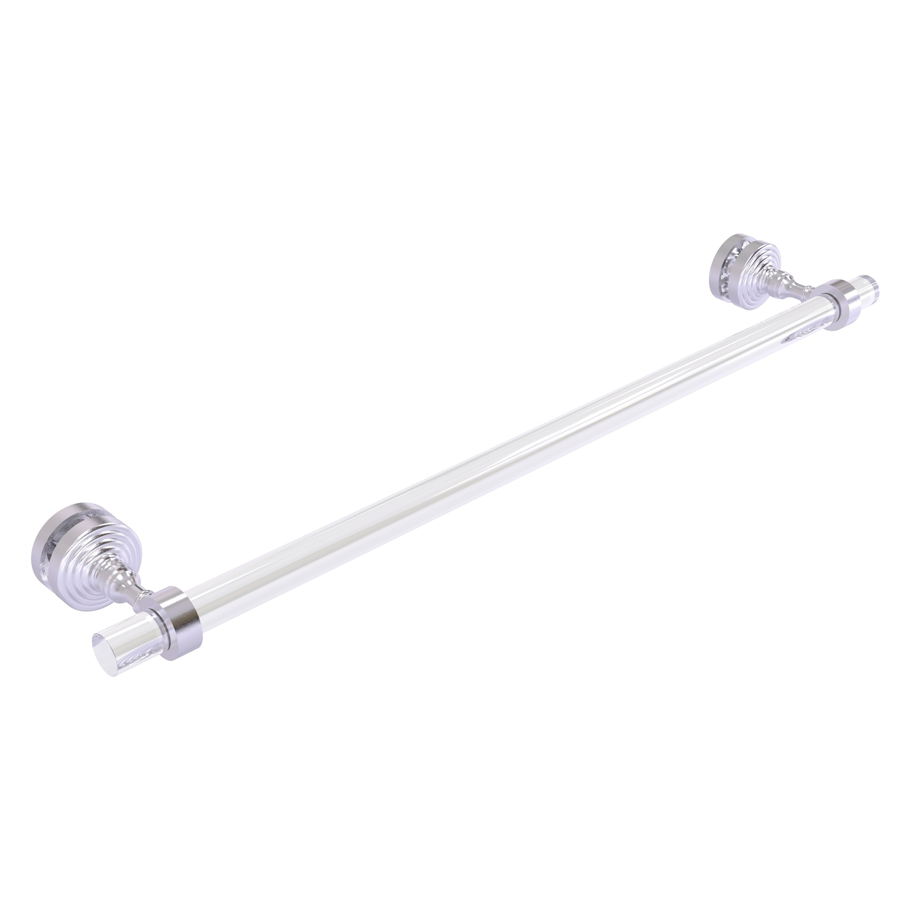 Allied Brass PG-41-SM-24-SCH Pacific Grove 24-in Satin Chrome Wall mount Single Towel Bar