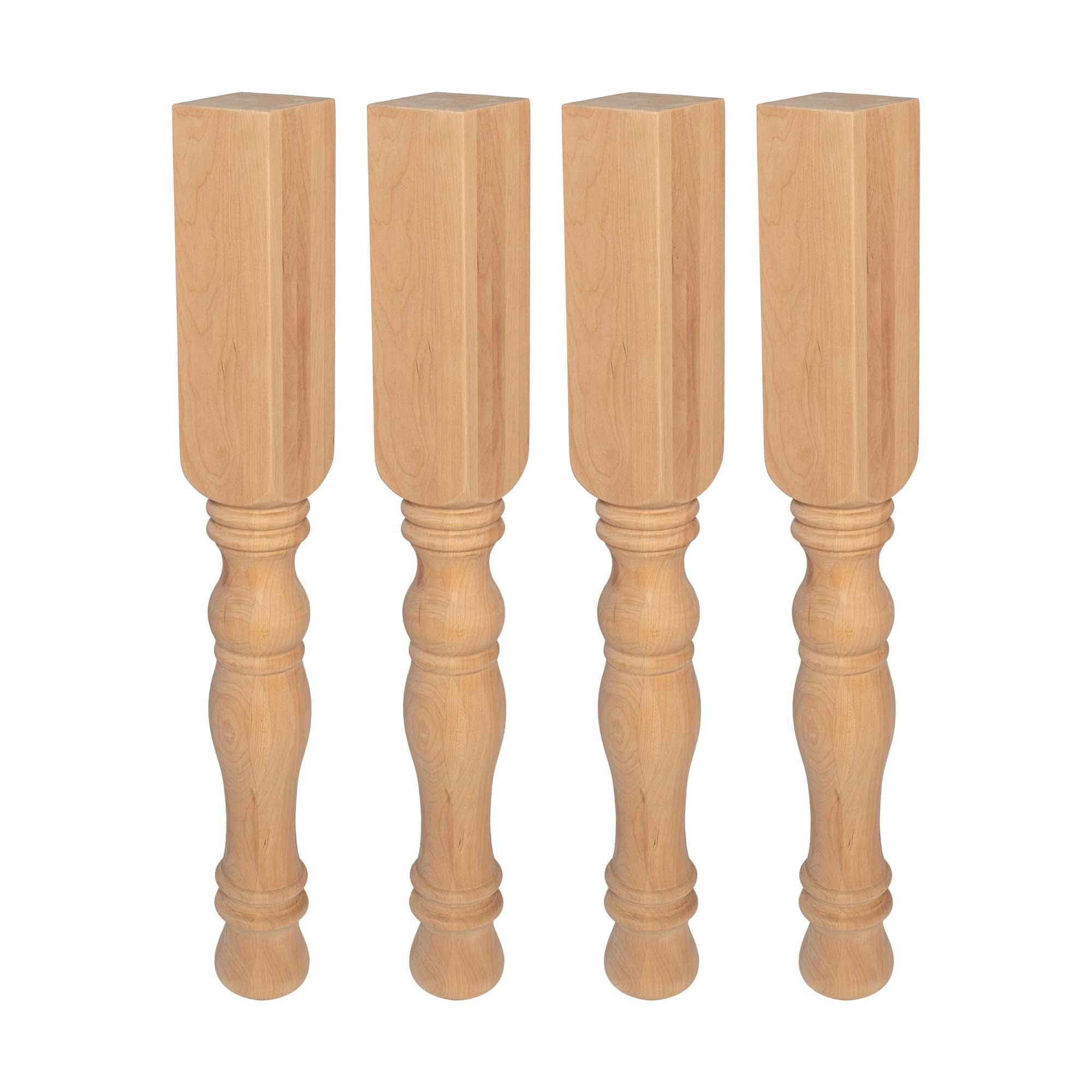 4-in x 34.5-in Traditional Cherry Table Leg | - Architectural Products by Outwater ISL-20-CH-4PK