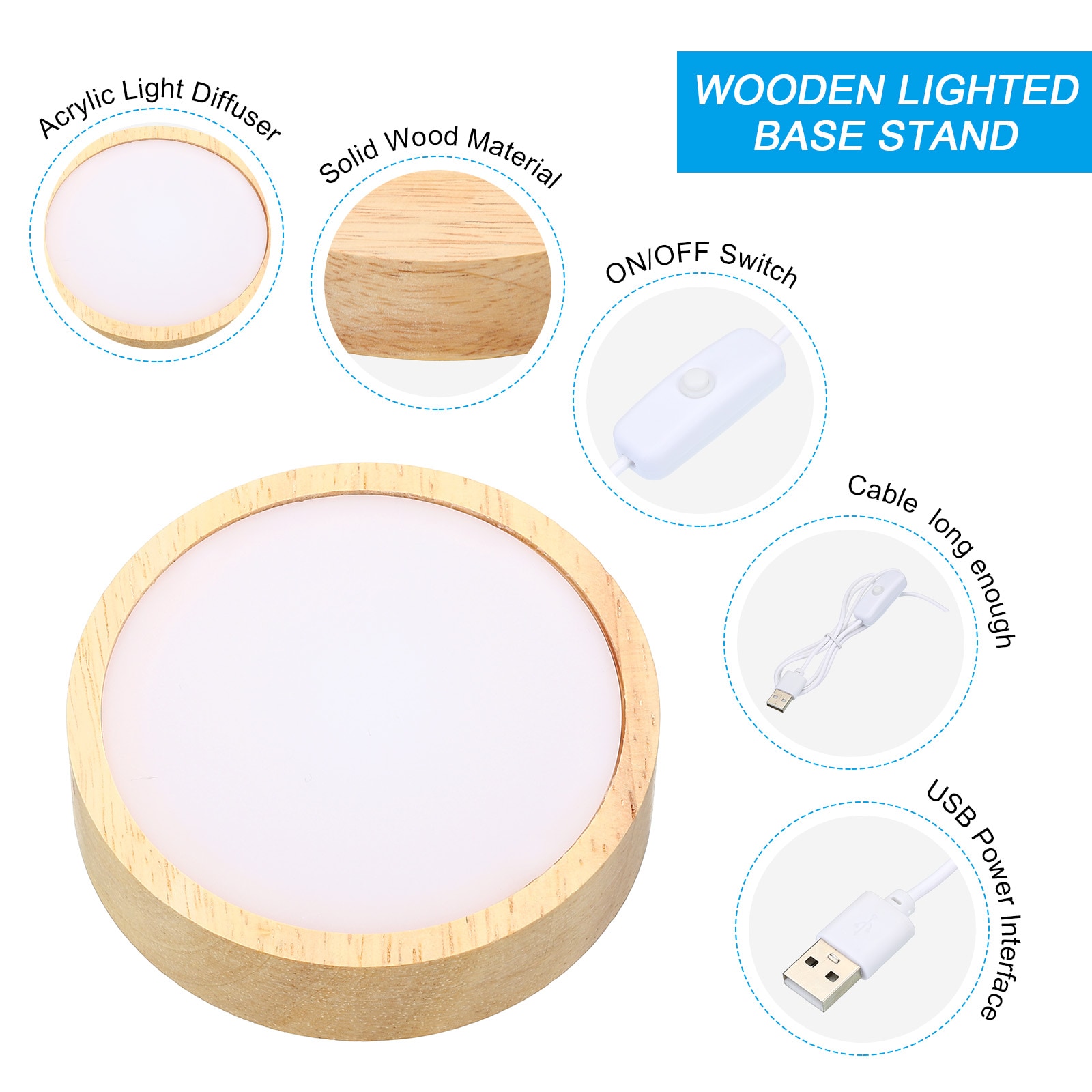 PATIKIL 50pcs Carton Papier Rond à Dessin 250g/m², 5cm Papier Cartonné Circles Tranches, Papiers Kraft Cartonnette pour Fête Décoration Bricolage Artisanat Arts Peinture Écriture, Blanc