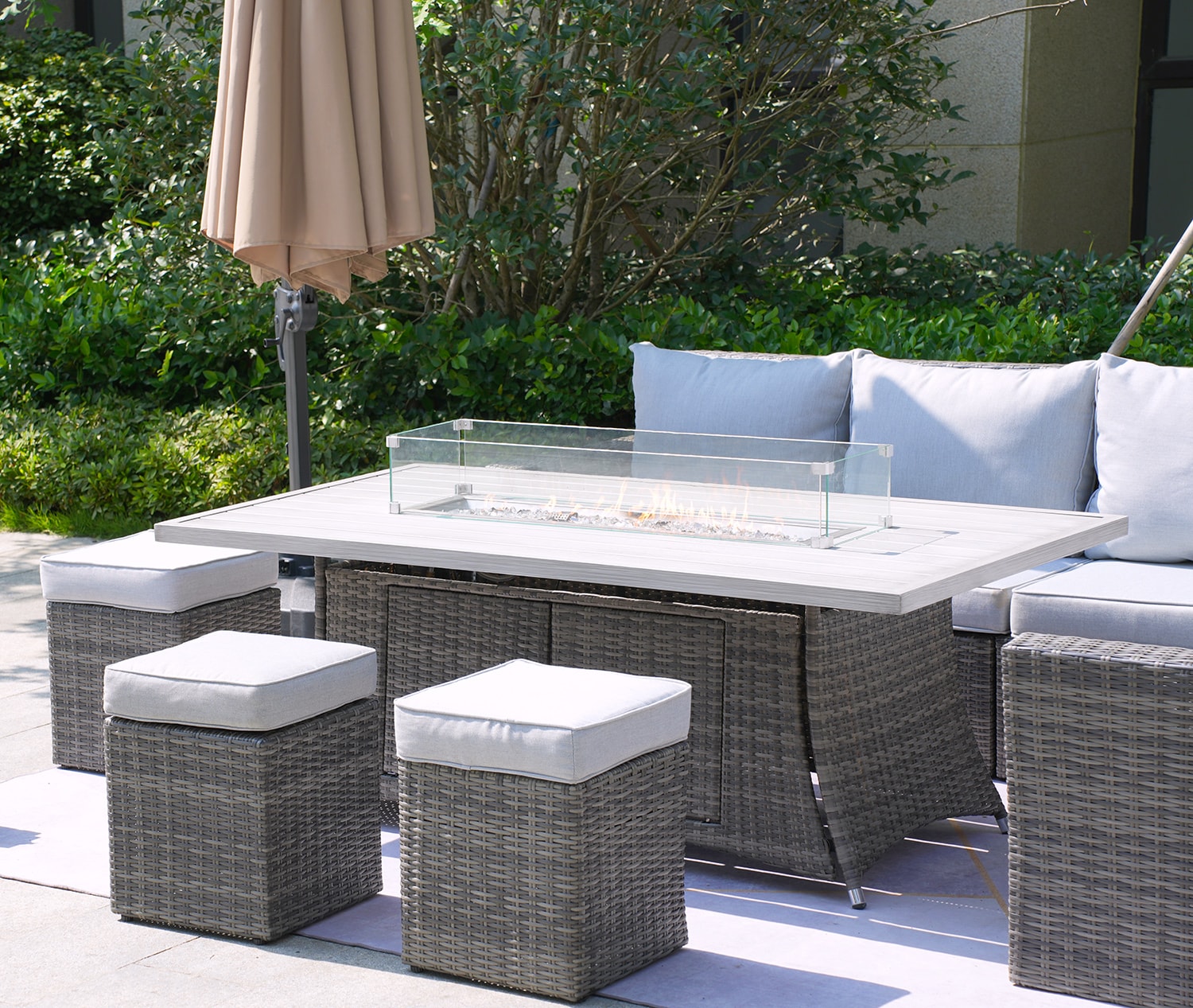 Direct Wicker DWG-2403RA-GR Patio-Conversation-Sets - View #5