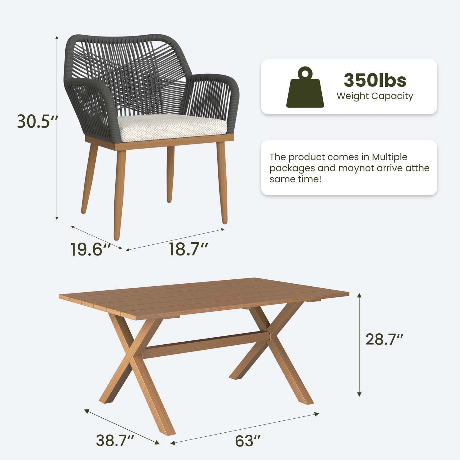LayinSun CY03-PDS6340 Patio-Dining-Sets - View #7