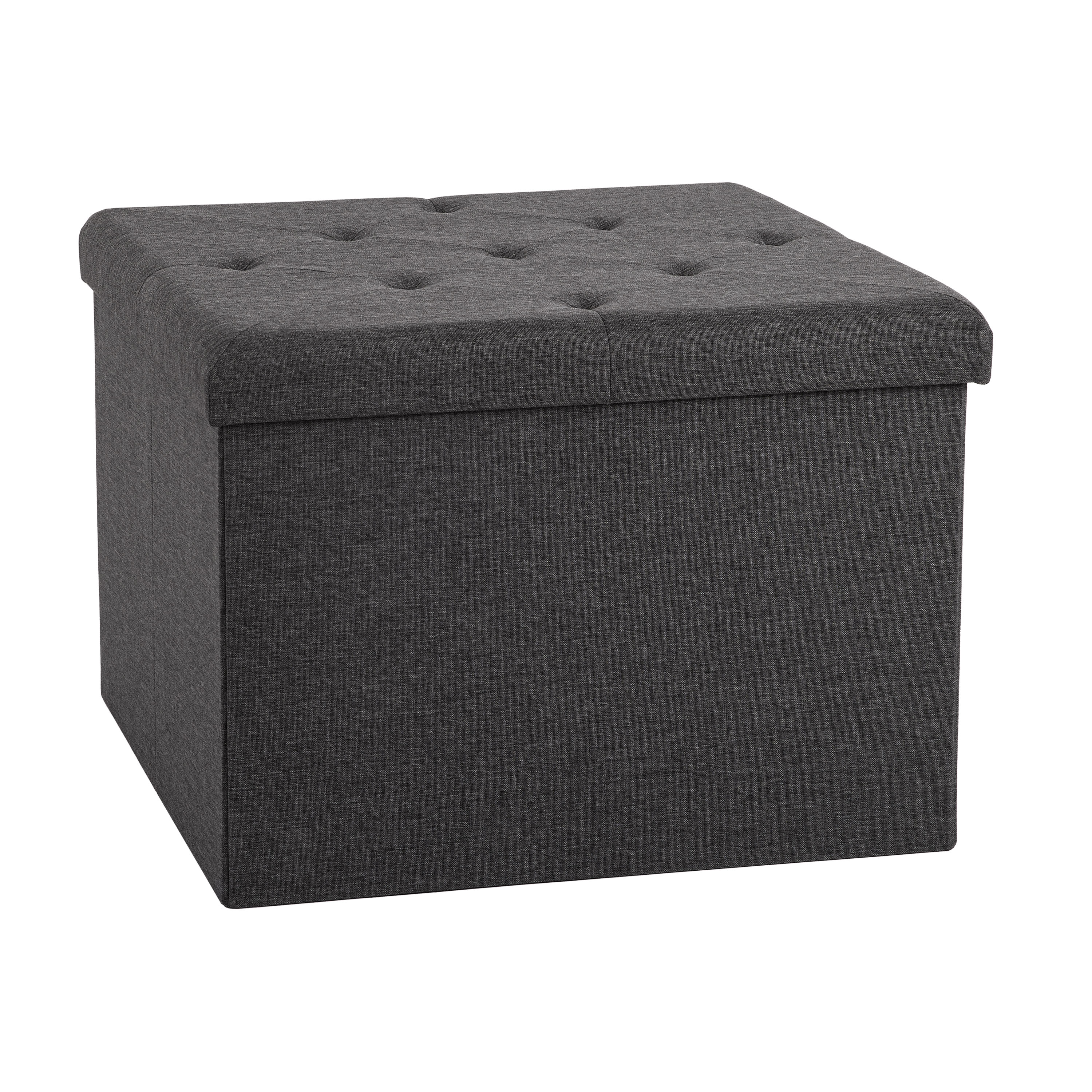 Seville Classics STR30251 Modern Gray Storage Ottoman