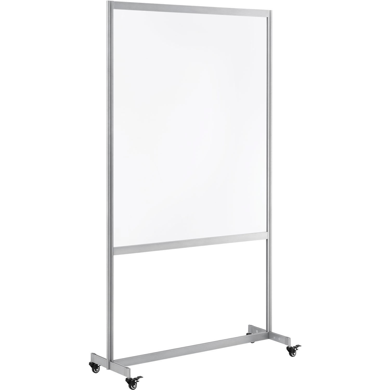 Global Industrial 695870 #153; Clear Mobile Divider Acrylic 43-inW x 75-inH