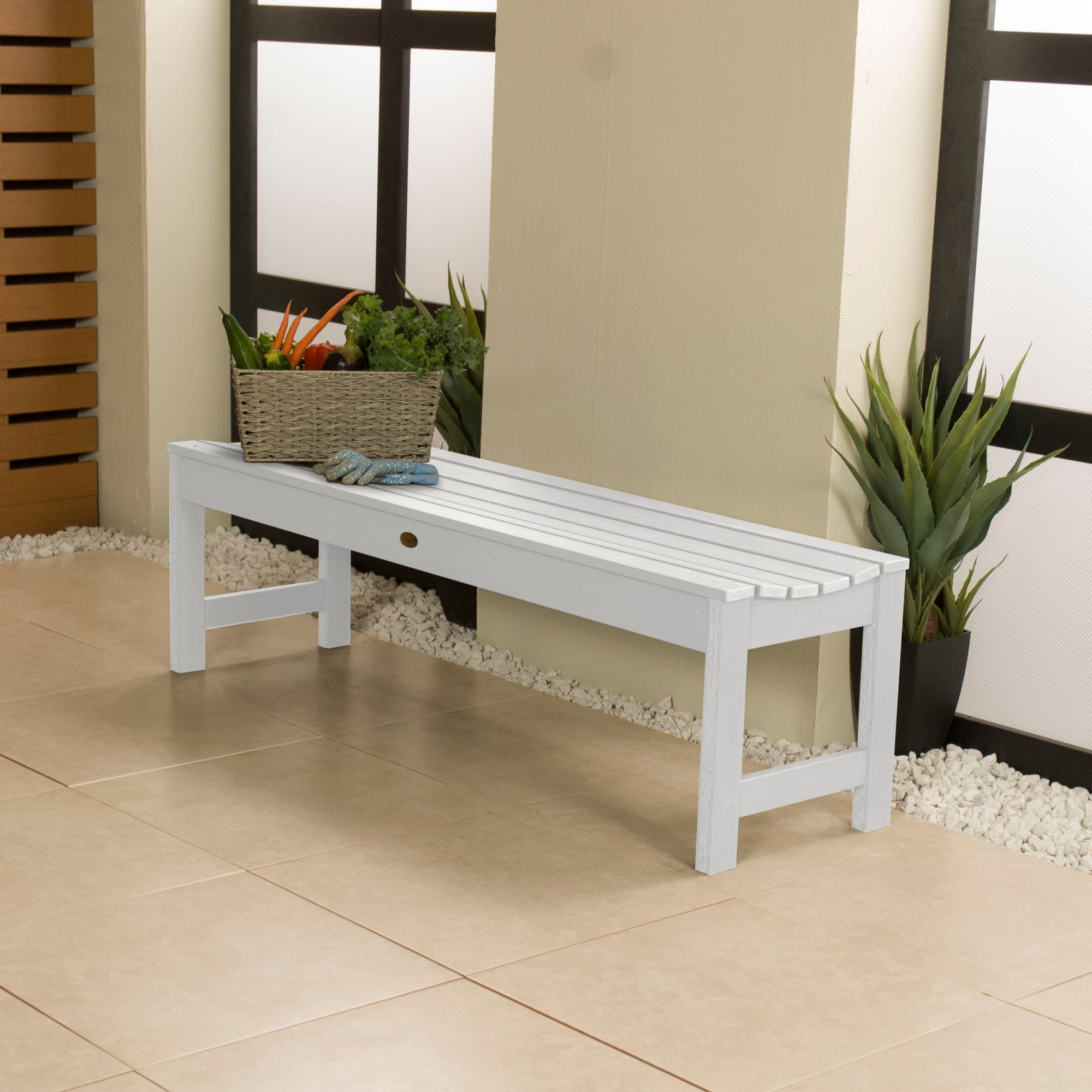 Lehigh Eco-Friendly 5ft White Backless Picnic Bench
