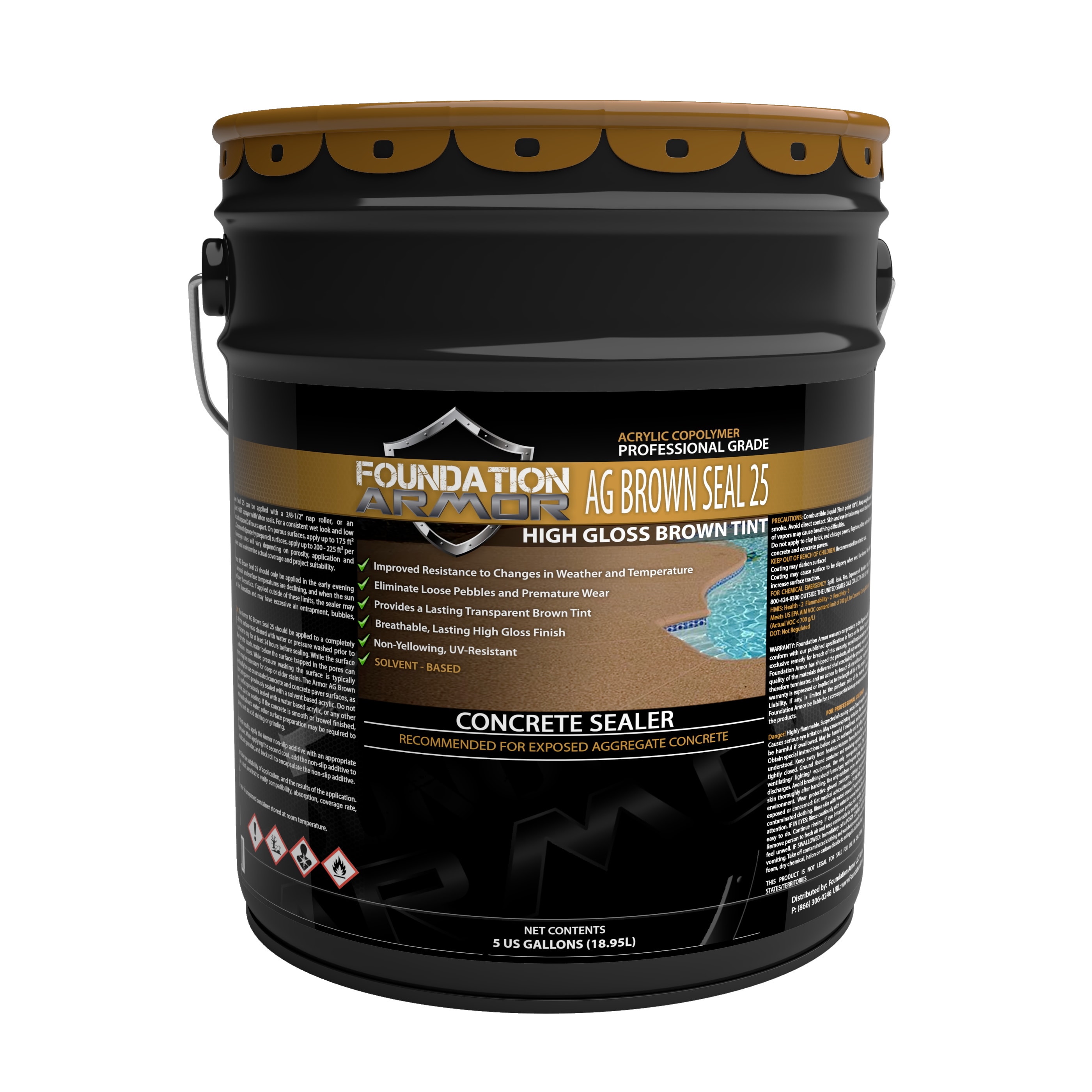 Foundation Armor AG Brown Tinted Sealer Transparent Brown