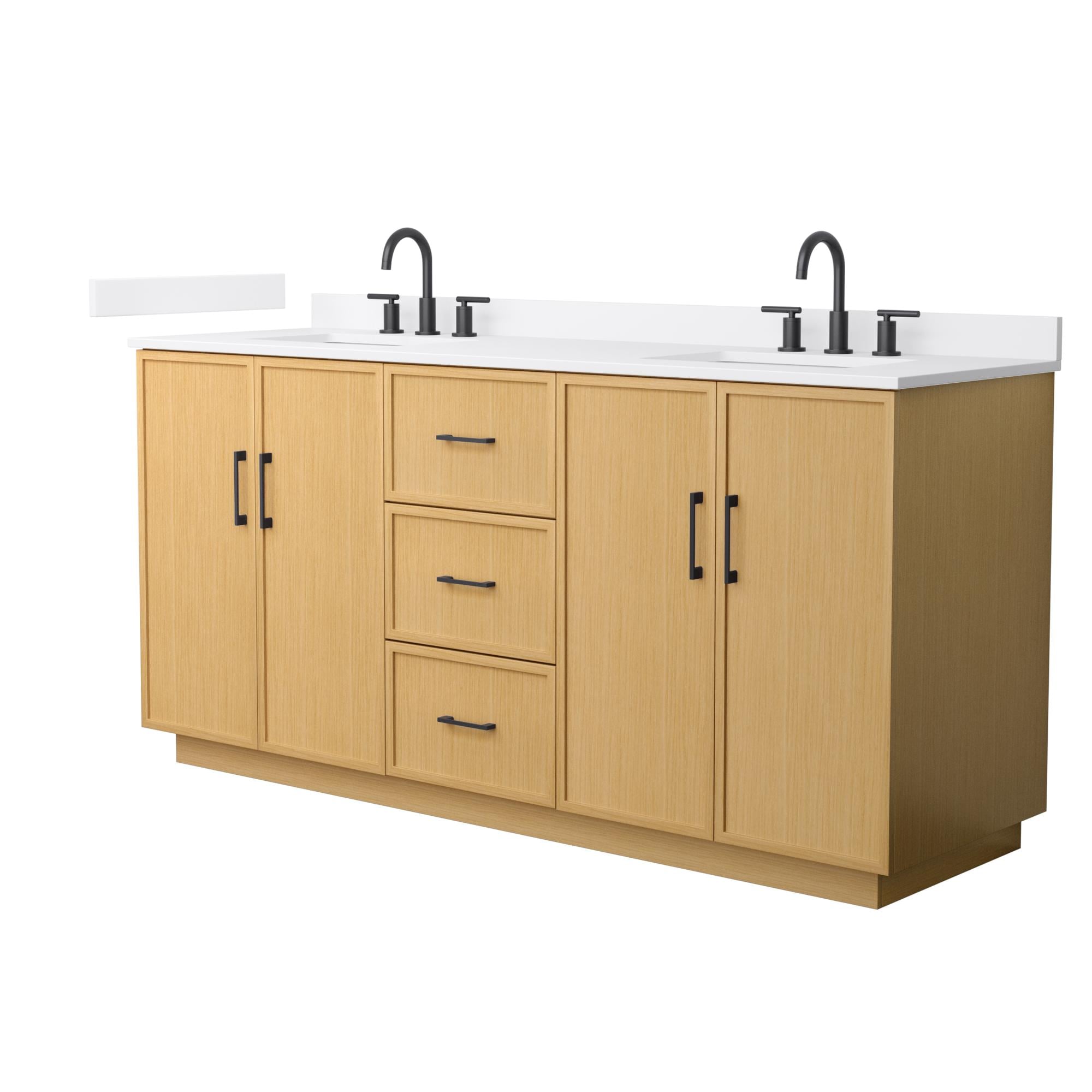 Wyndham Collection Elan TK Undermount Single and Double Sink Bathroom Vanity with Quartz and Cultured Marble Tops