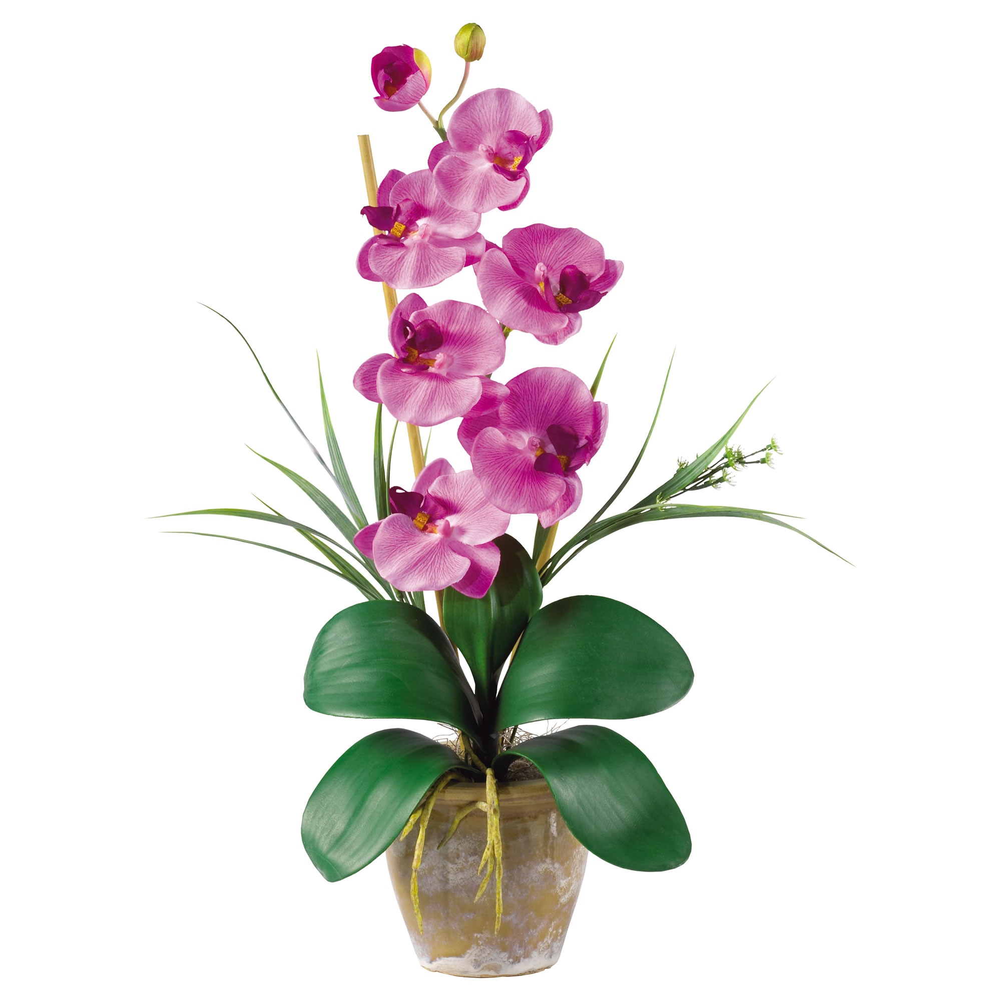 Nearly Natural 21-in Mauve Indoor Artificial Silk Flowers in the ...