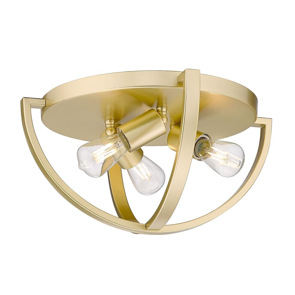Golden Lighting 3167-FM15 OG Colson 3 -Light 14.125-in Gold Flush Mount Light