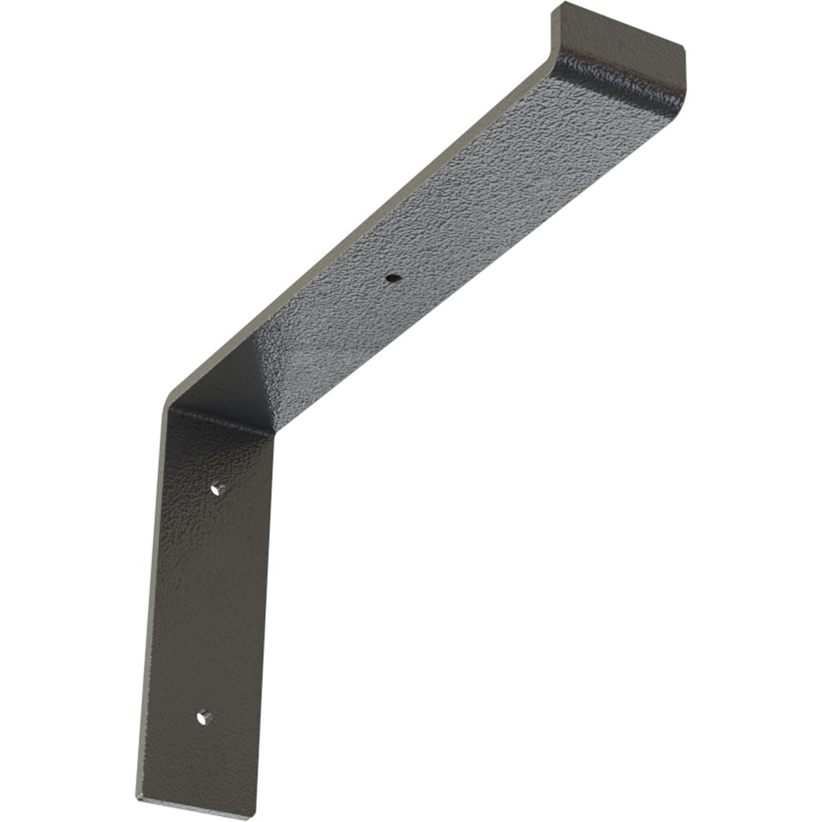 Ekena Millwork BKTM02X12X07TSHGY Steel Truss Shelf 12-in x 2-in x 7.75-in Gray Steel Countertop support bracket