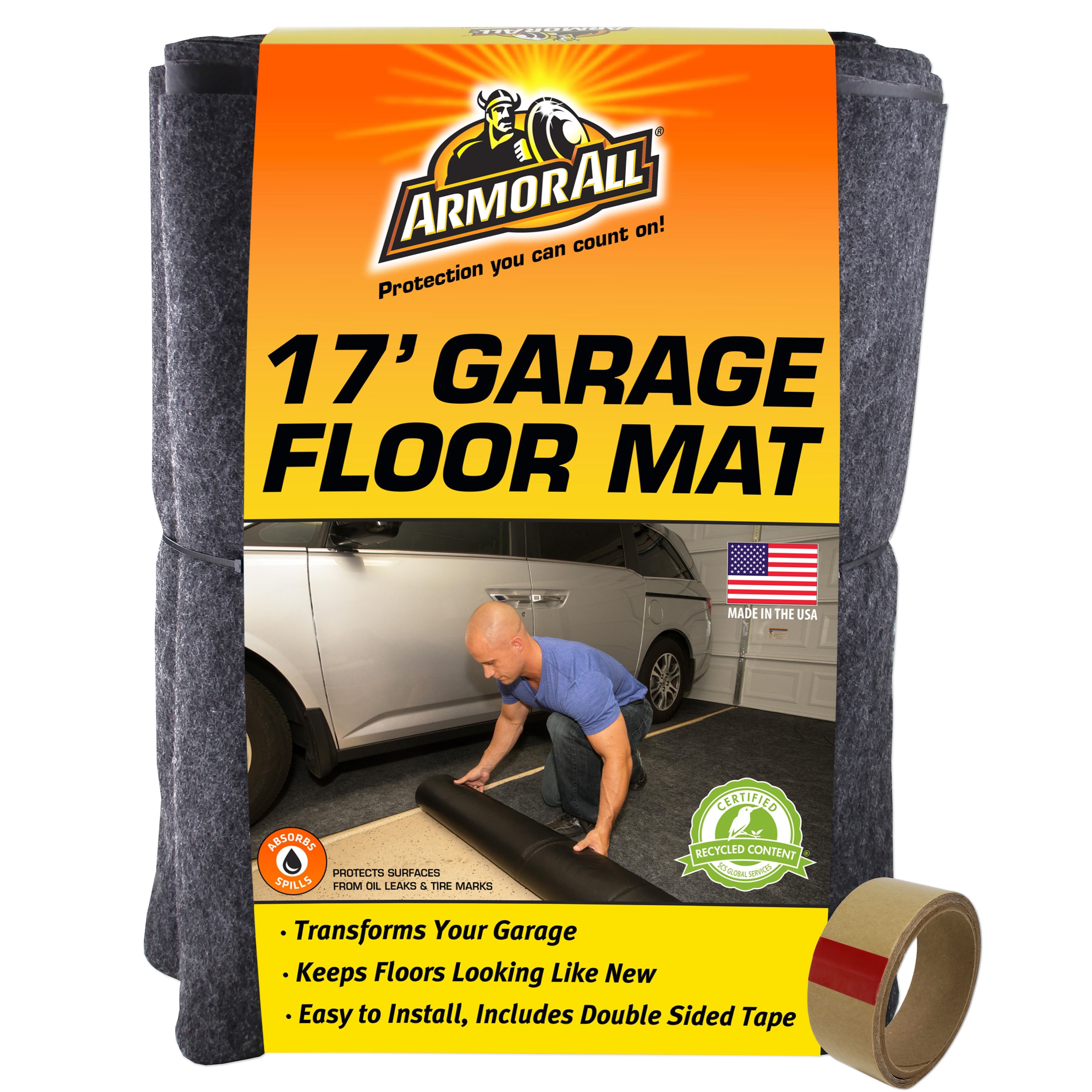 Armor All AAGFMC17 17-ft x 7-1/3-ft x 130-mil T Polyester Garage Flooring Roll ( 124.67-Sq. Feet )