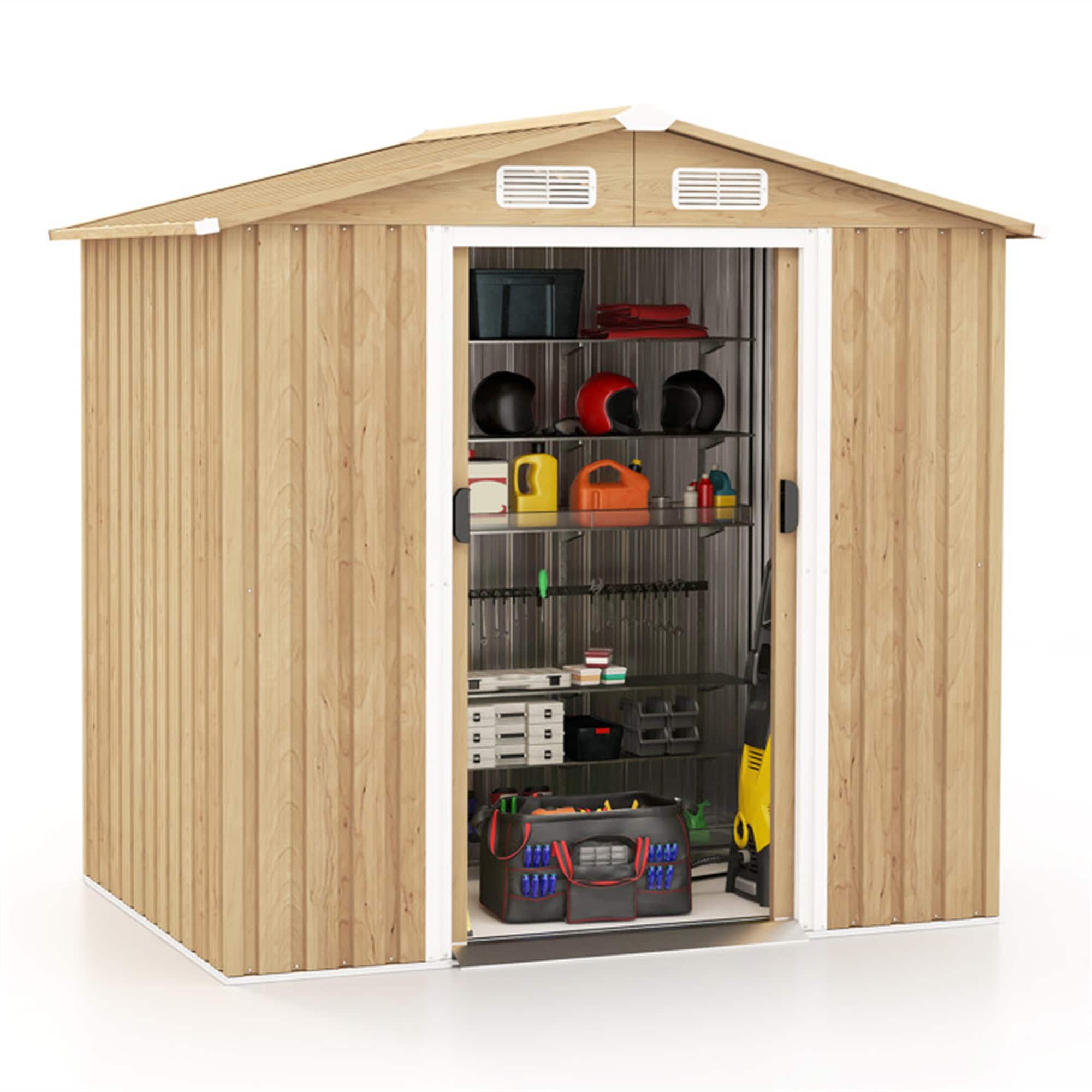 BABOOM BOM-4106NA+-CO 4.6-ft x 6.4-ft Galvanized steel Storage Shed