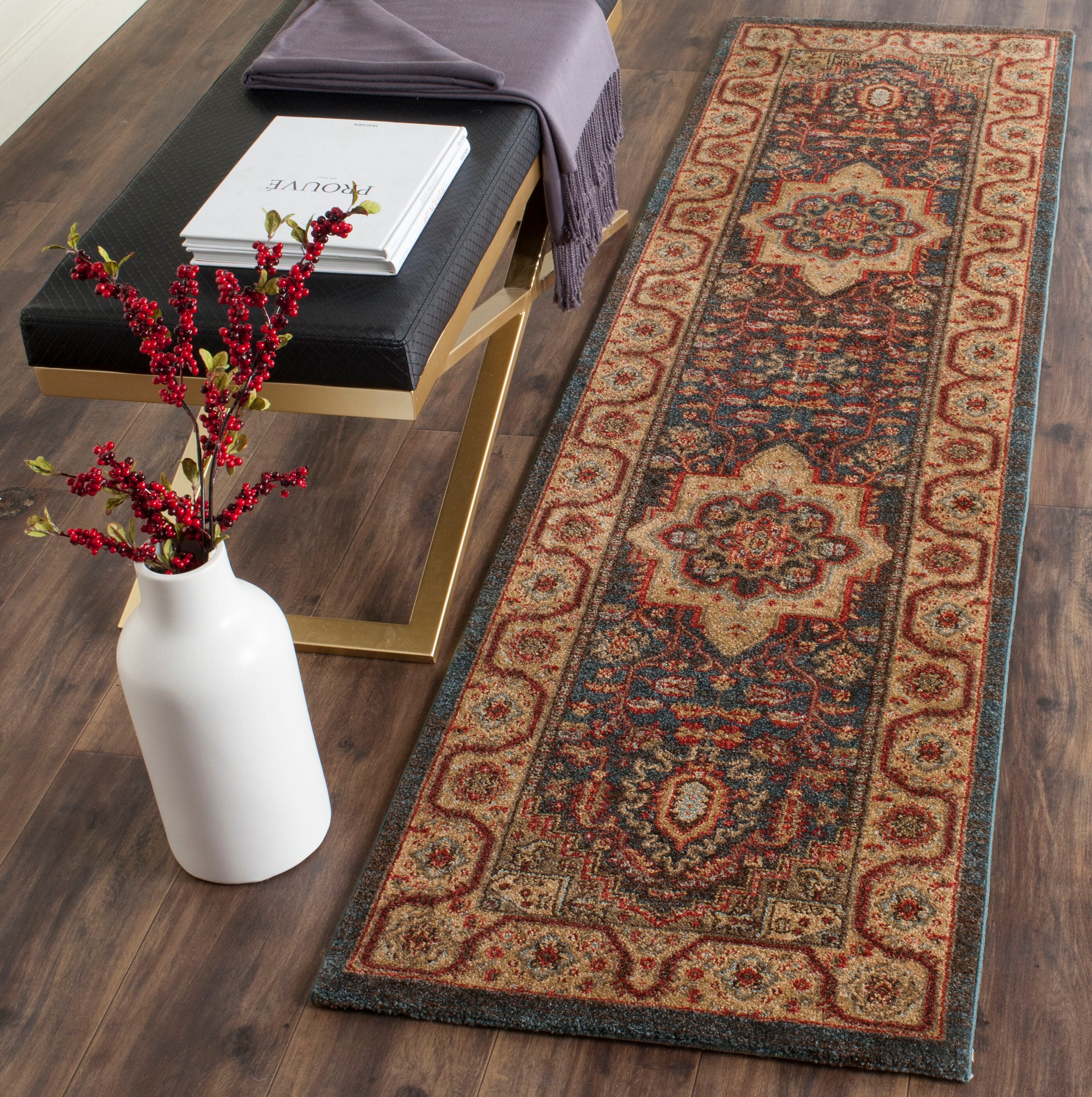 Safavieh Bijar Sinop 12 X 18 (ft) Brown/Rust Indoor Floral/Botanical  Oriental Area Rug