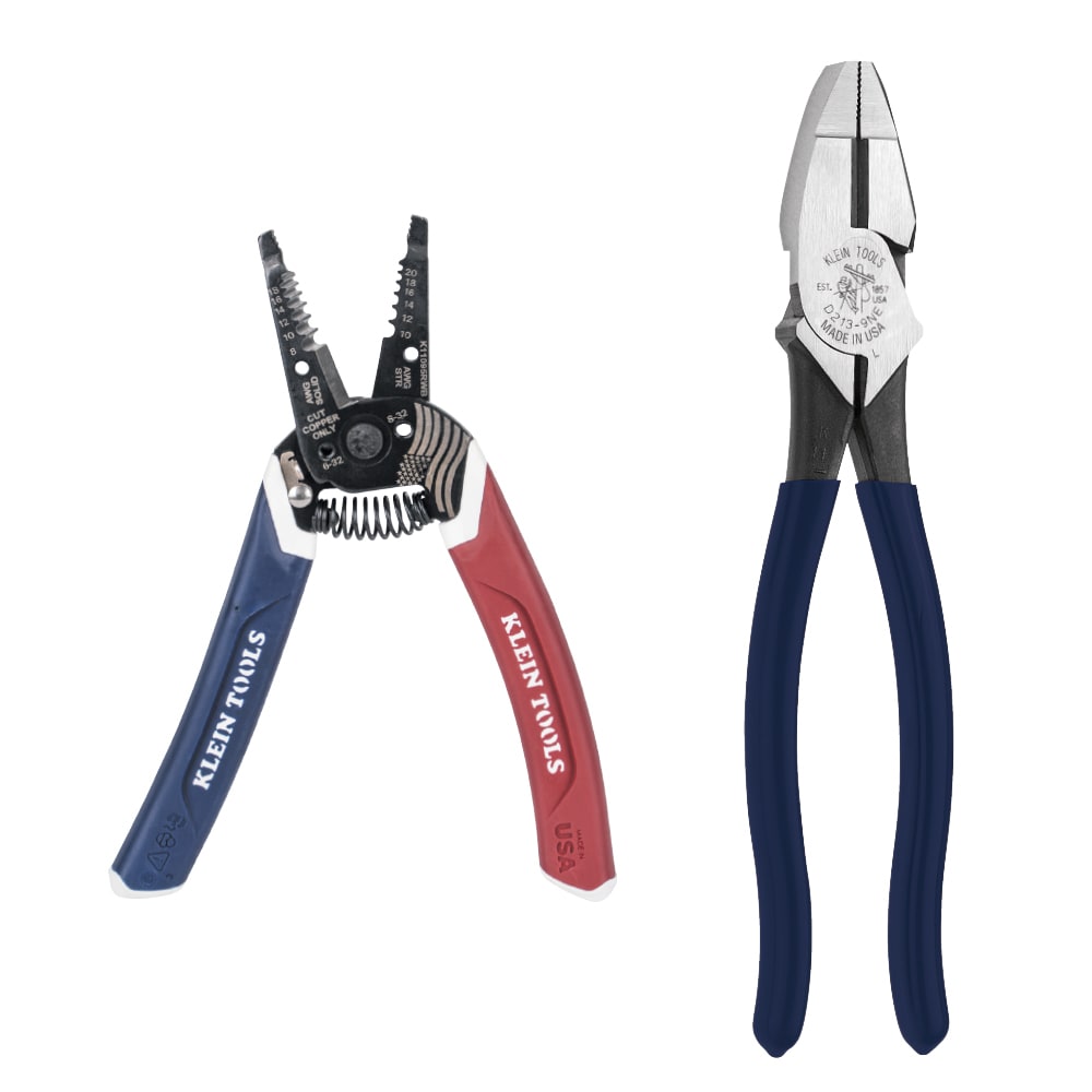J2000-9NECRTP 9 Linesman's Fishing Tape Pulling Pliers with Journeyman  Dual-Material Handles and Crimper