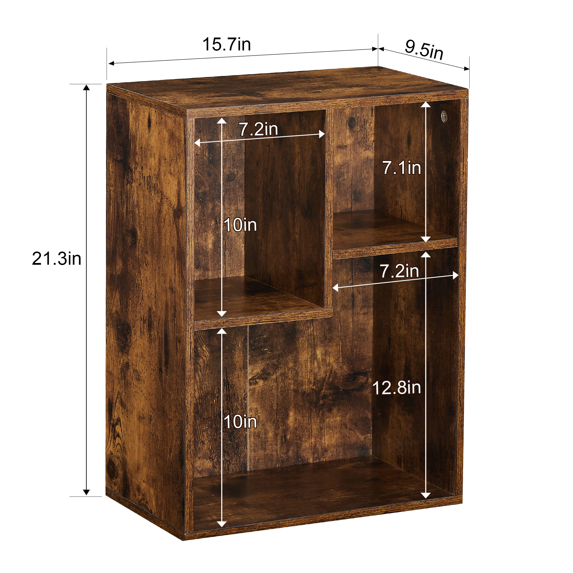 Vecelo LOE-B09-BRN bookcases - View #3