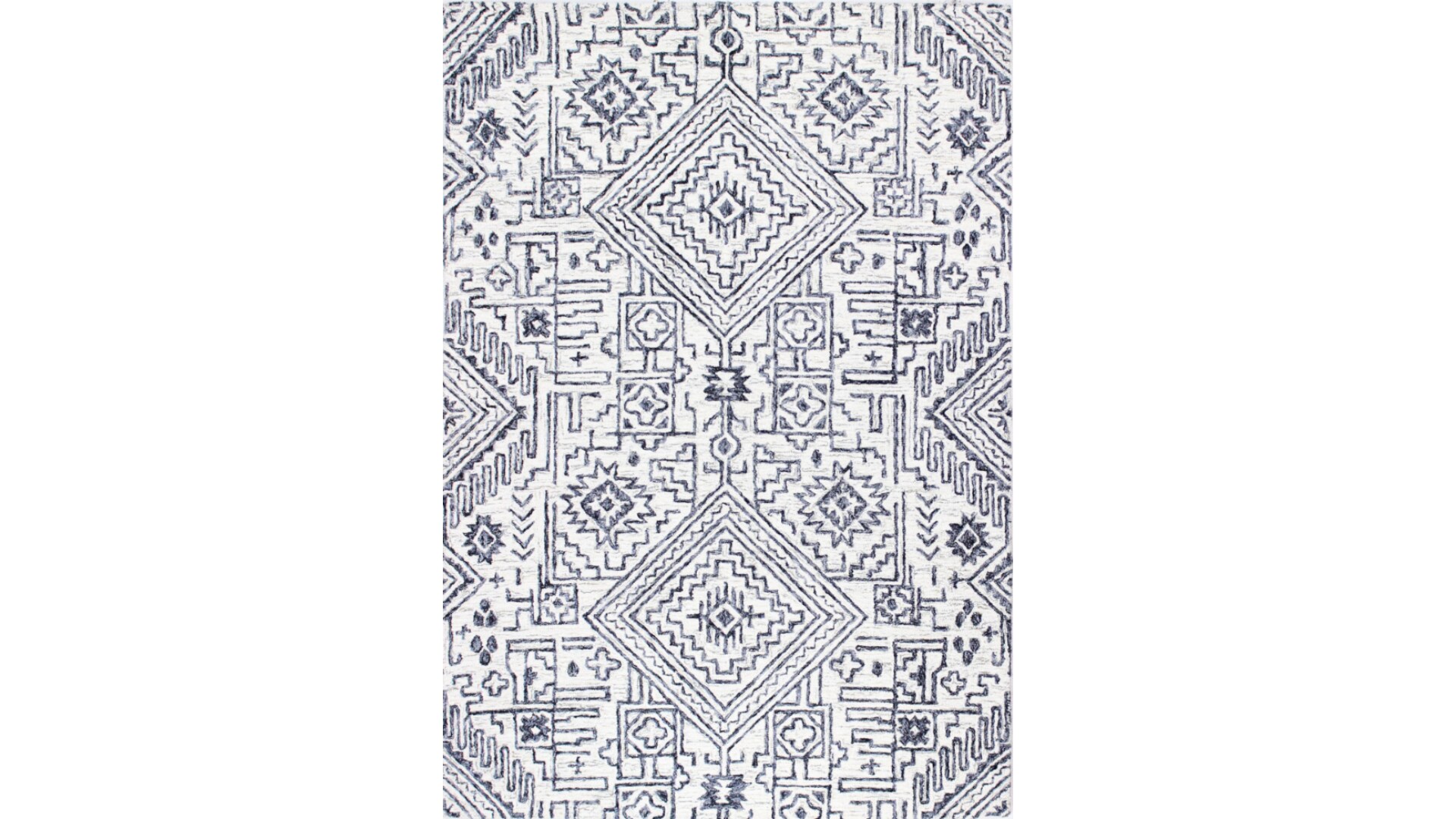 Bashian 649652292847 5 X 8 (ft) Wool Ivory Indoor Geometric Farmhouse/Cottage Area Rug