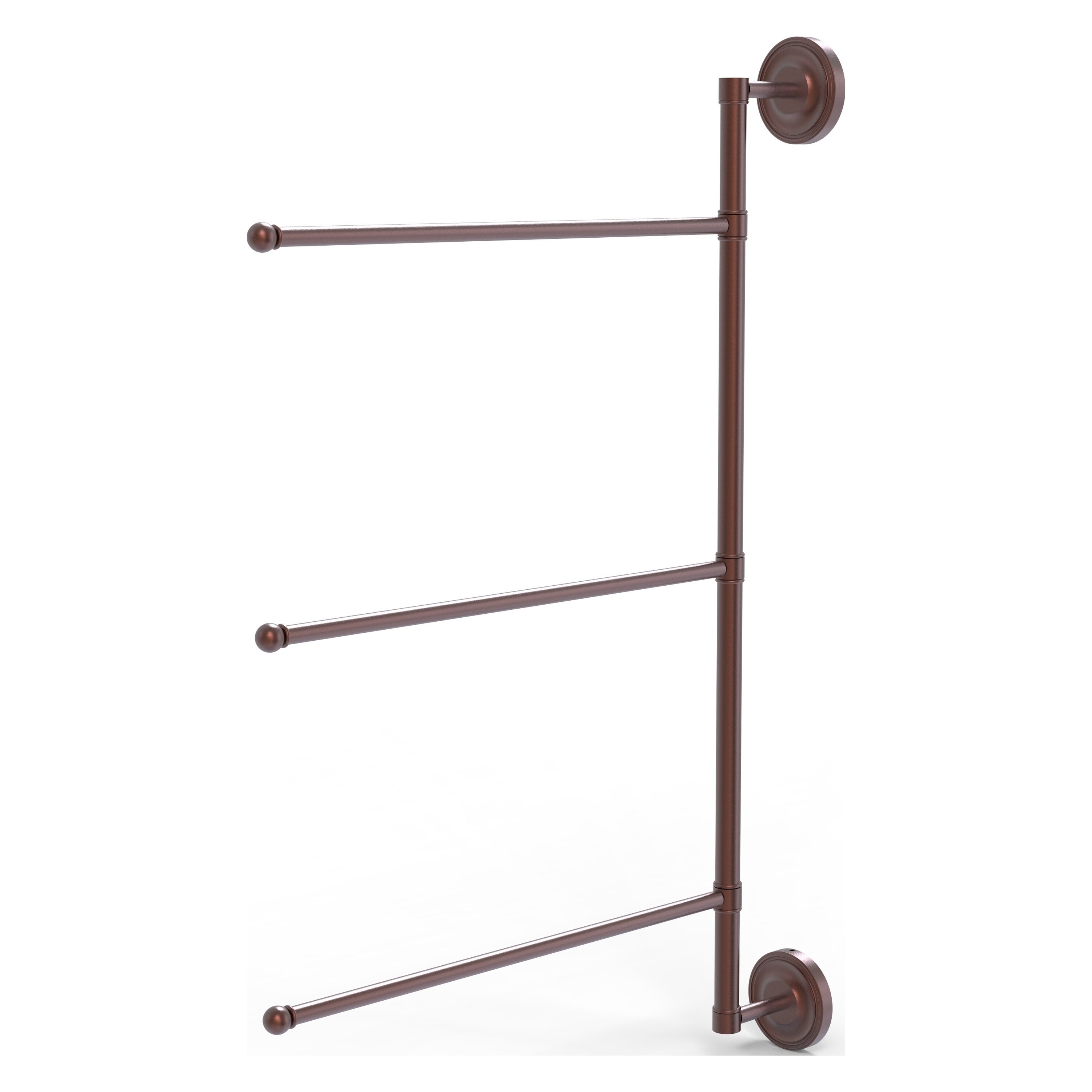 Allied Brass PR-27/3/16/28-CA Prestige Regal 28-in Antique Copper Wall mount Single Towel Bar