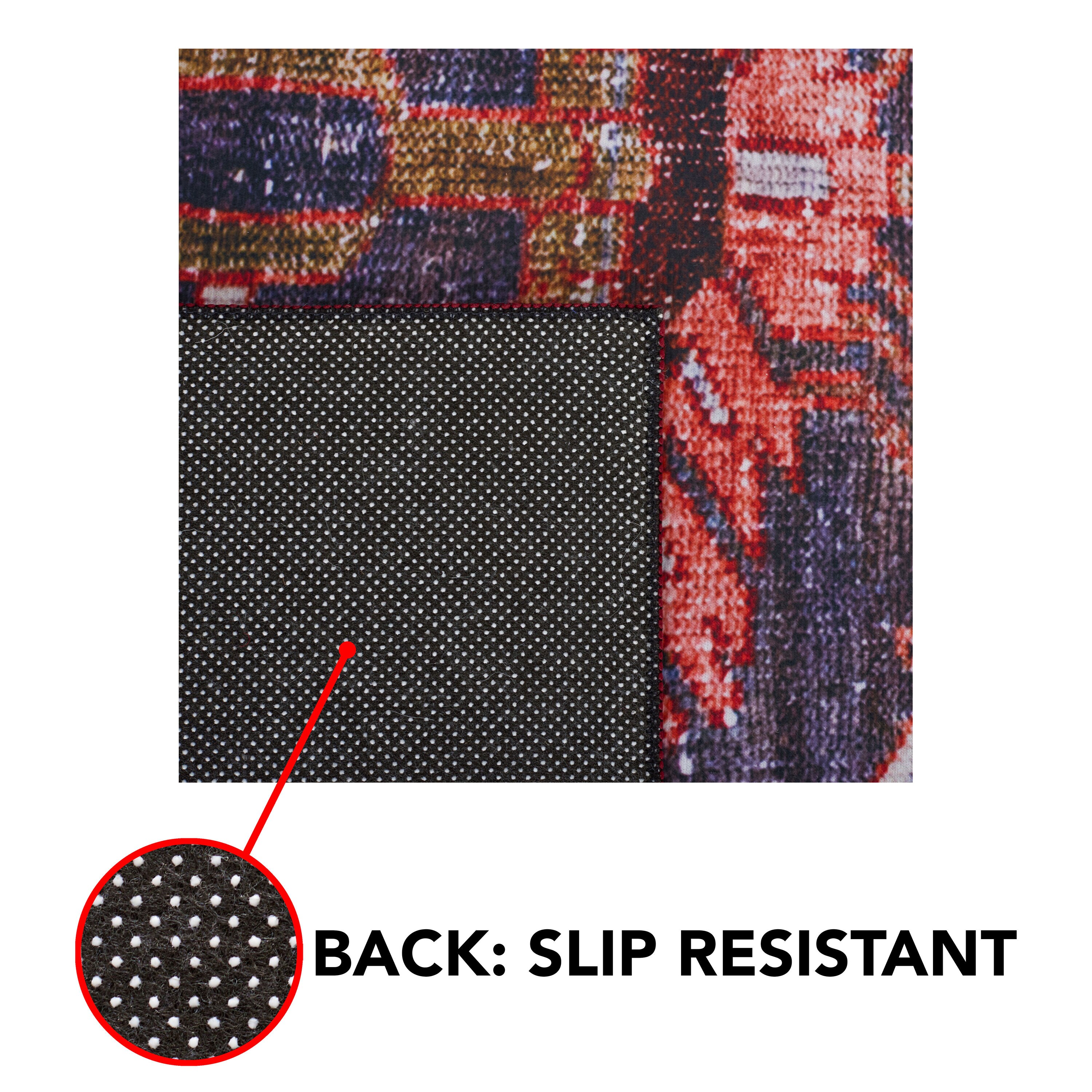 Elegant Tucson Blue Rectangular Easy-Care Synthetic Rug
