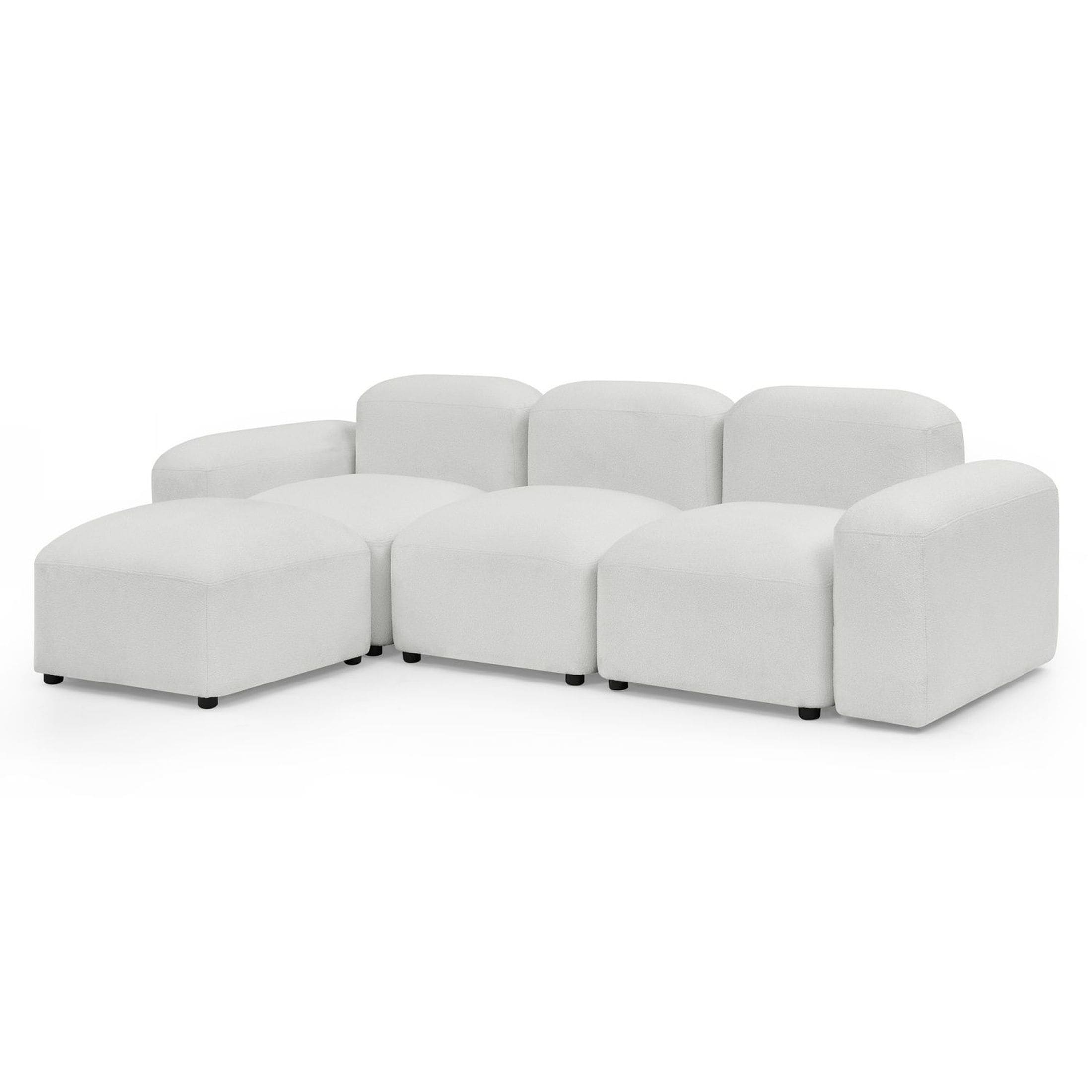 JASMODER Modern Ivory Polyester/Blend Sofa in the Couches, Sofas ...