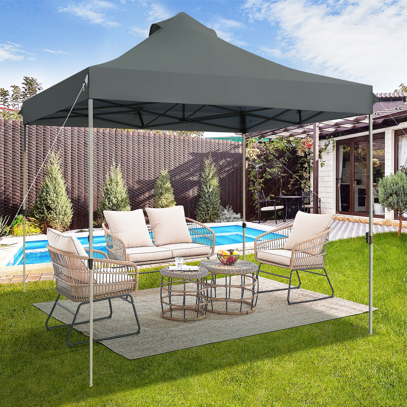 WELLFOR DOJ70658GR Canopy-Storage - View #4