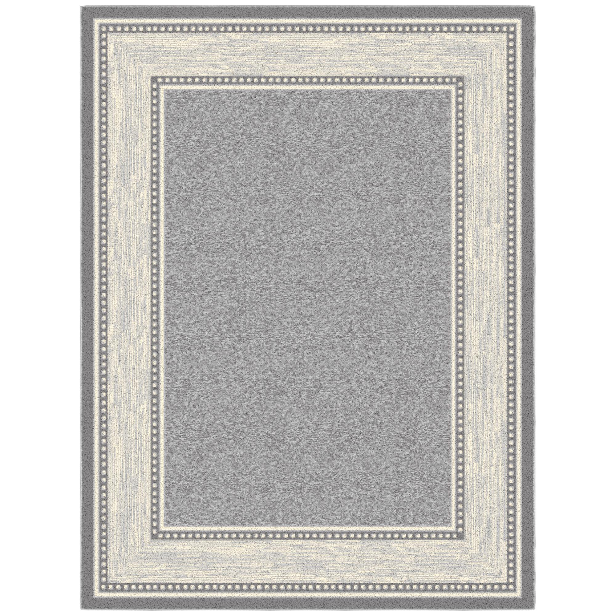 Traditional Faux Sisal Border Gray Indoor on sale Living Room Area Rug, 5' x 7'-hsa665