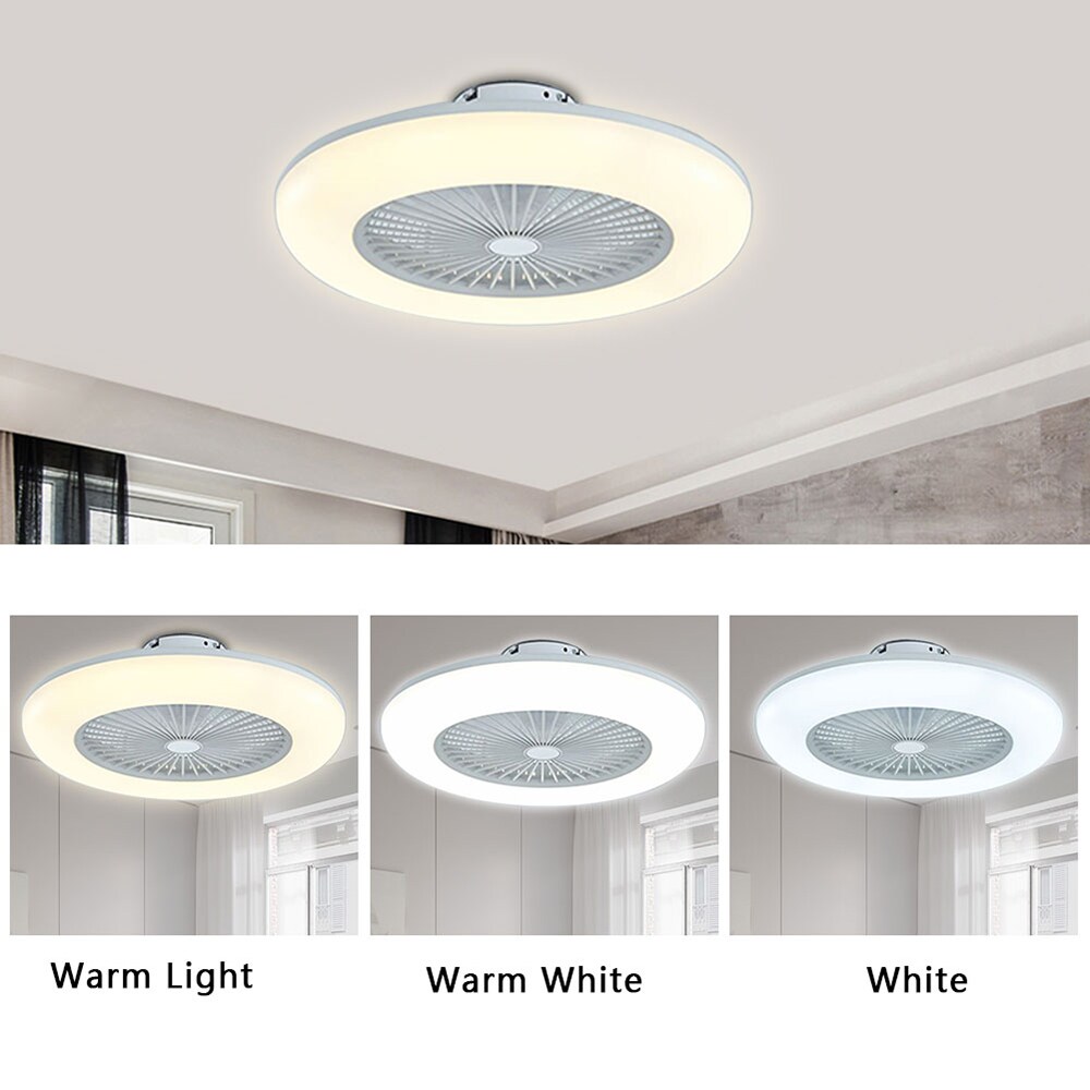 Oukaning 22-in White Color-changing Integrated LED Indoor Flush Mount ...