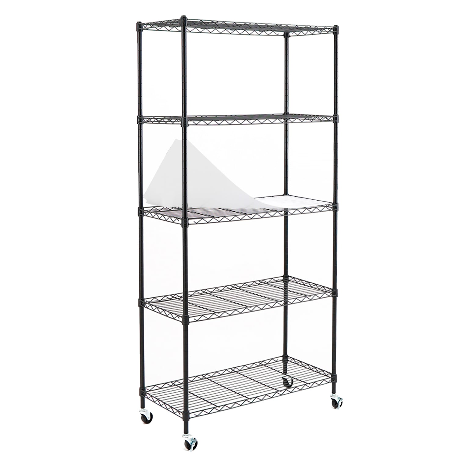 KING'S RACK Steel Heavy Duty 5-Tier Utility Shelving Unit (30-in W x 12-in  D x 60-in H), White in the Freestanding Shelving Units department at