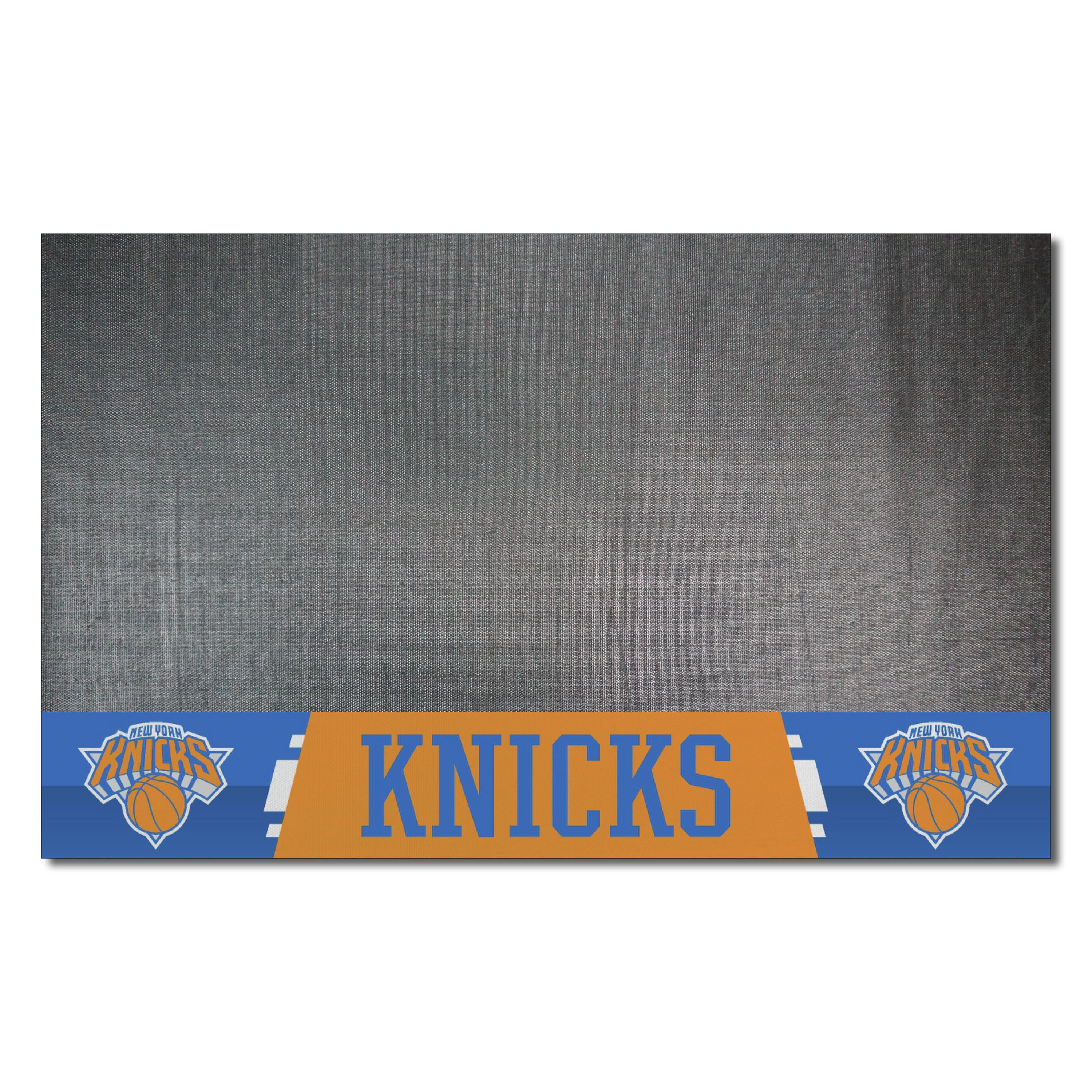 FANMATS 14214 New York Knicks Grill Mat Black Vinyl Rectangular Grill Mat