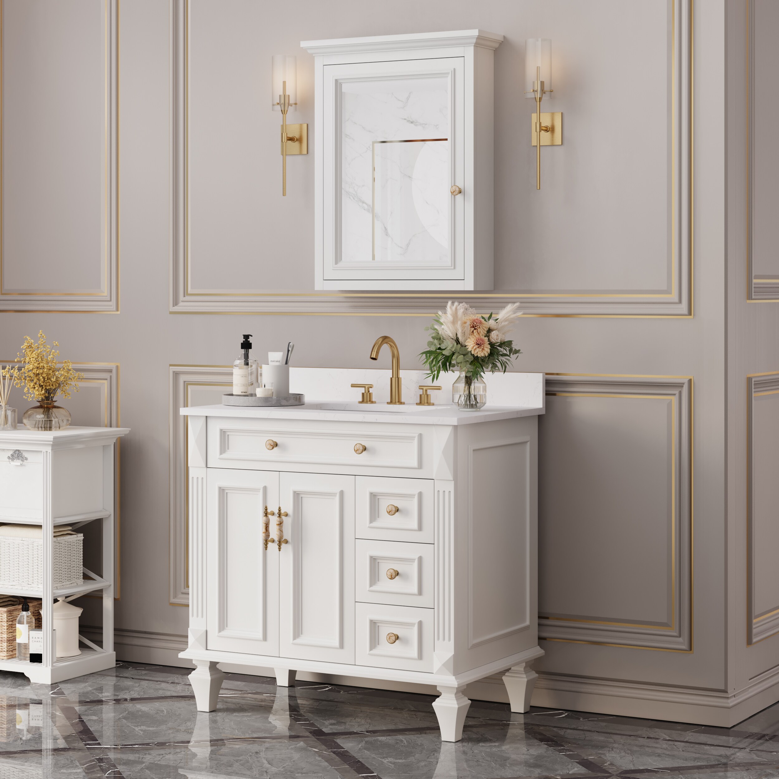 WELLFOR H2430MCL-WT Bathroom-Medicine-Cabinets - View #8
